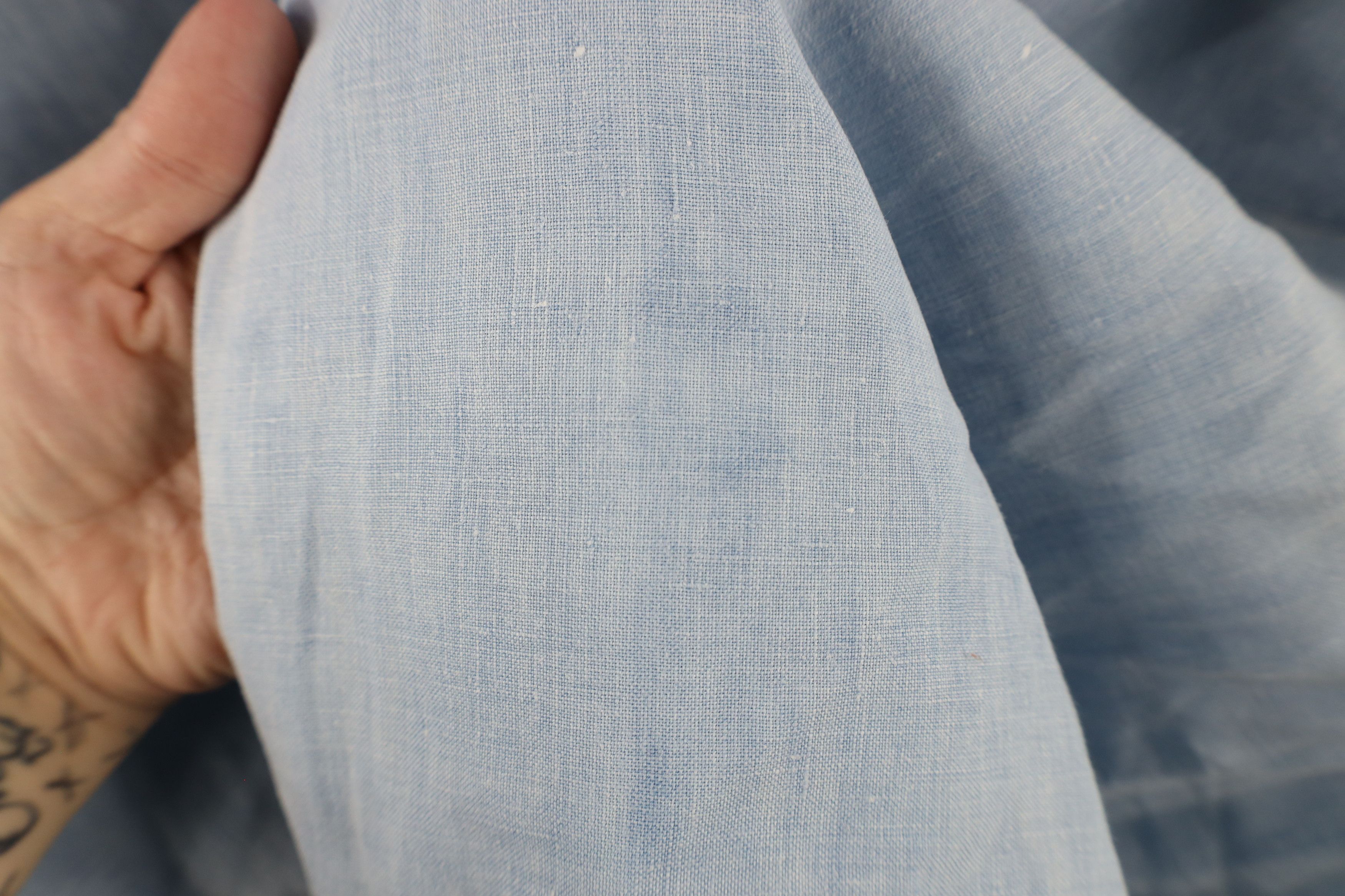 Banana Republic × Vintage Vintage 90s Banana Republic Fit Linen Button Shirt Blue Size ONE SIZE - 7 Thumbnail