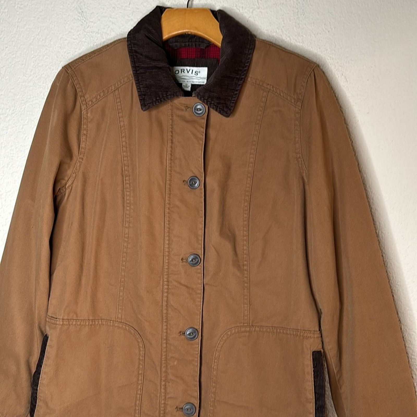 Orvis Orvis Chore Barn Coat Jacket Brown Corduroy Trim Flannel XS Size US XS / EU 42 / 0 - 6 Thumbnail