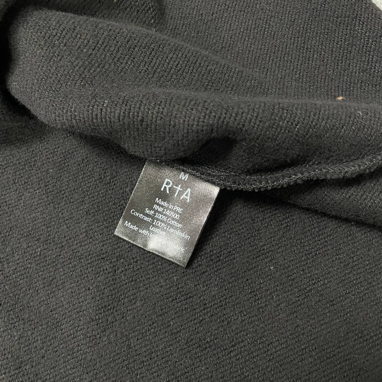Rta RTA Full Zip-Up Hoodie With Leather Sleeves Women's Black Size M / US 6-8 / IT 42-44 - 5 Thumbnail