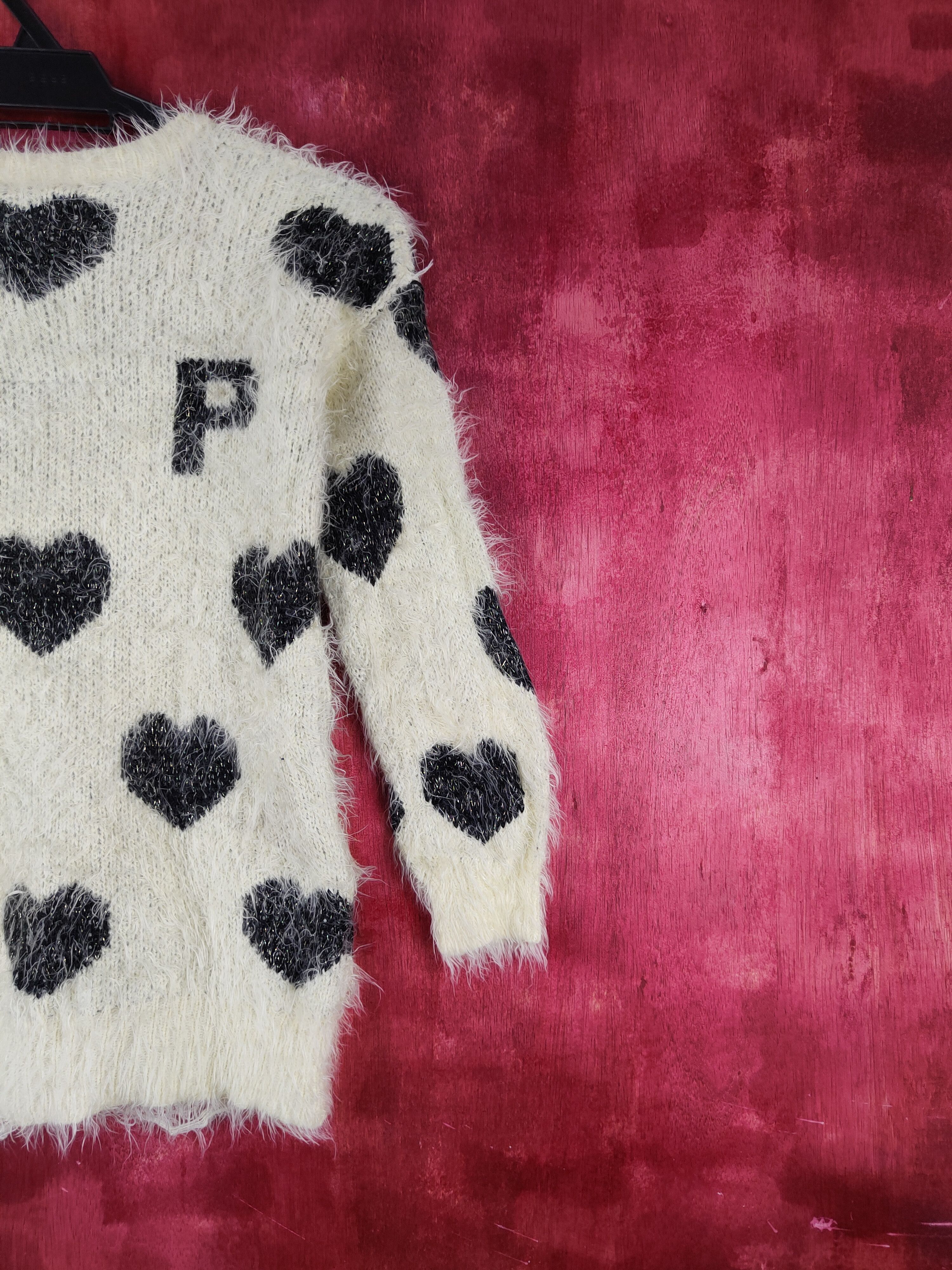 Homespun Knitwear × Japanese Brand × Vintage Pink Latte Yellow Shag Shaggy Fur Mohair Knitwear #S1992 Size XXS / US 00 / IT 34 - 12 Thumbnail