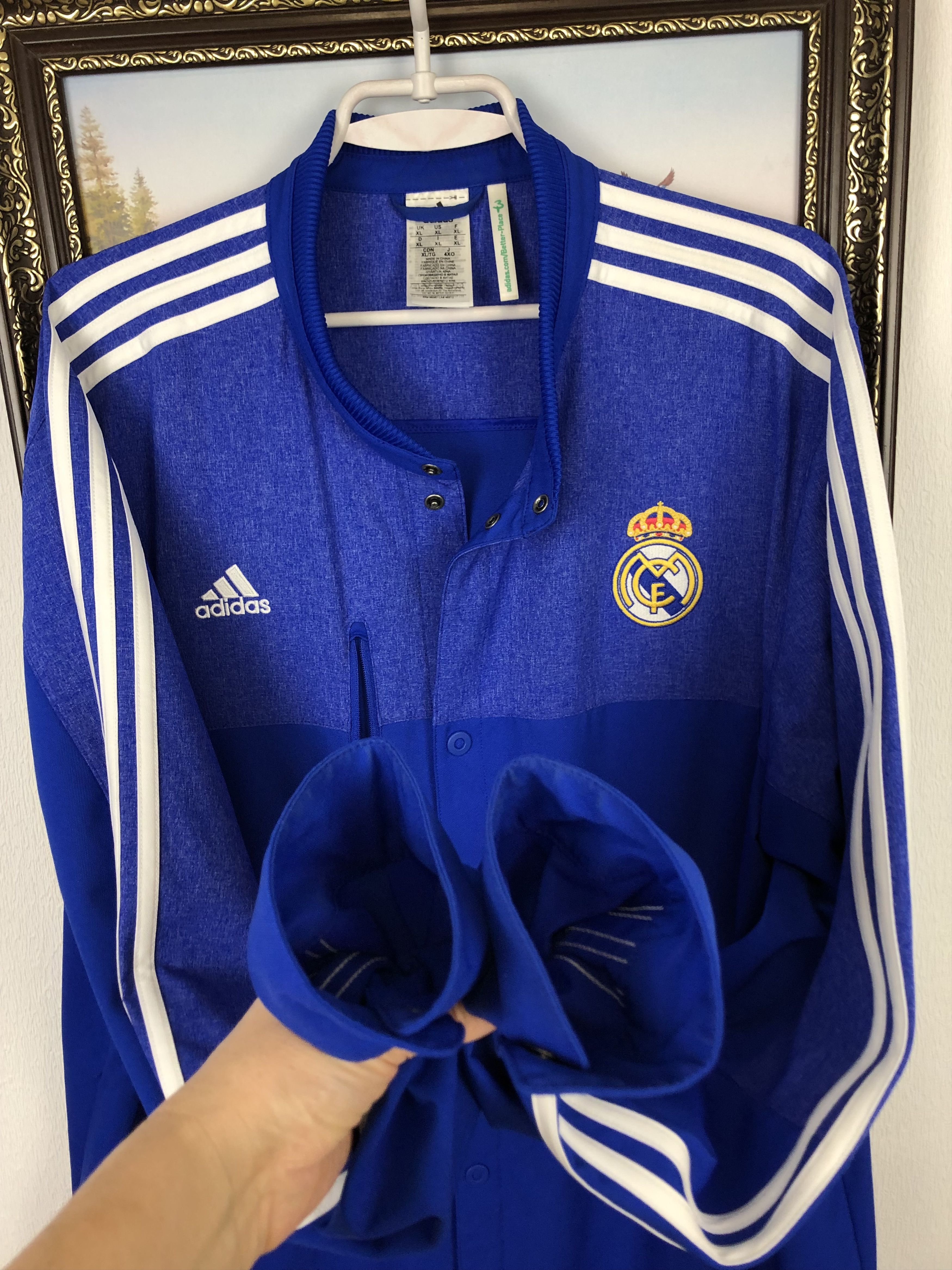 Adidas Adidas Real Madrid Football Jacket Soccer Track Top Rare Size US XL / EU 56 / 4 - 4 Thumbnail