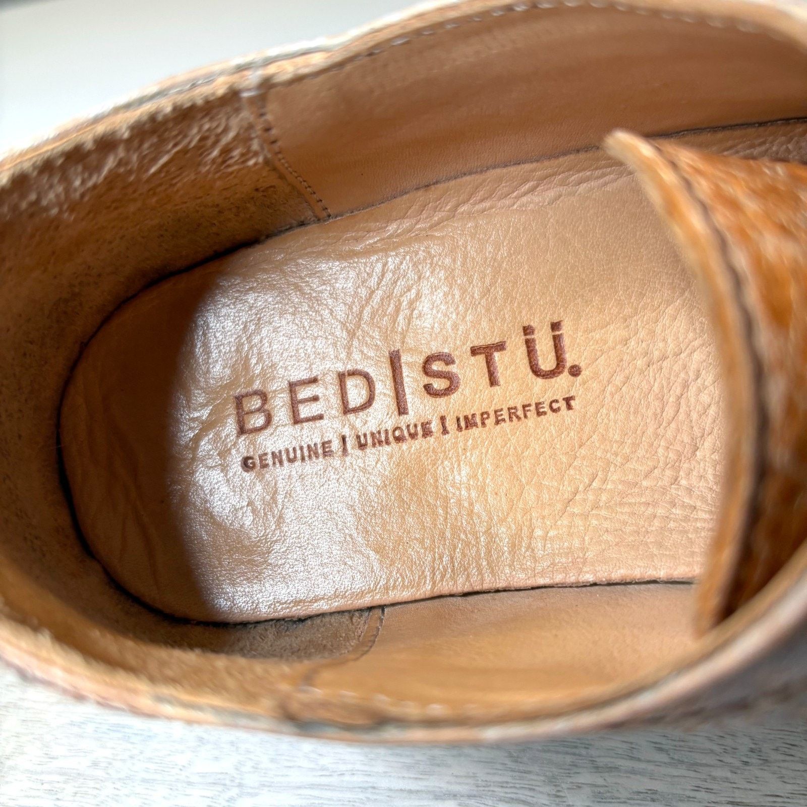 Bed Stu Bed Stu Lita II Oxford Tan Rustic Leather Wingtip Shoes Sz 7 Size US 7 / IT 37 - 9 Thumbnail