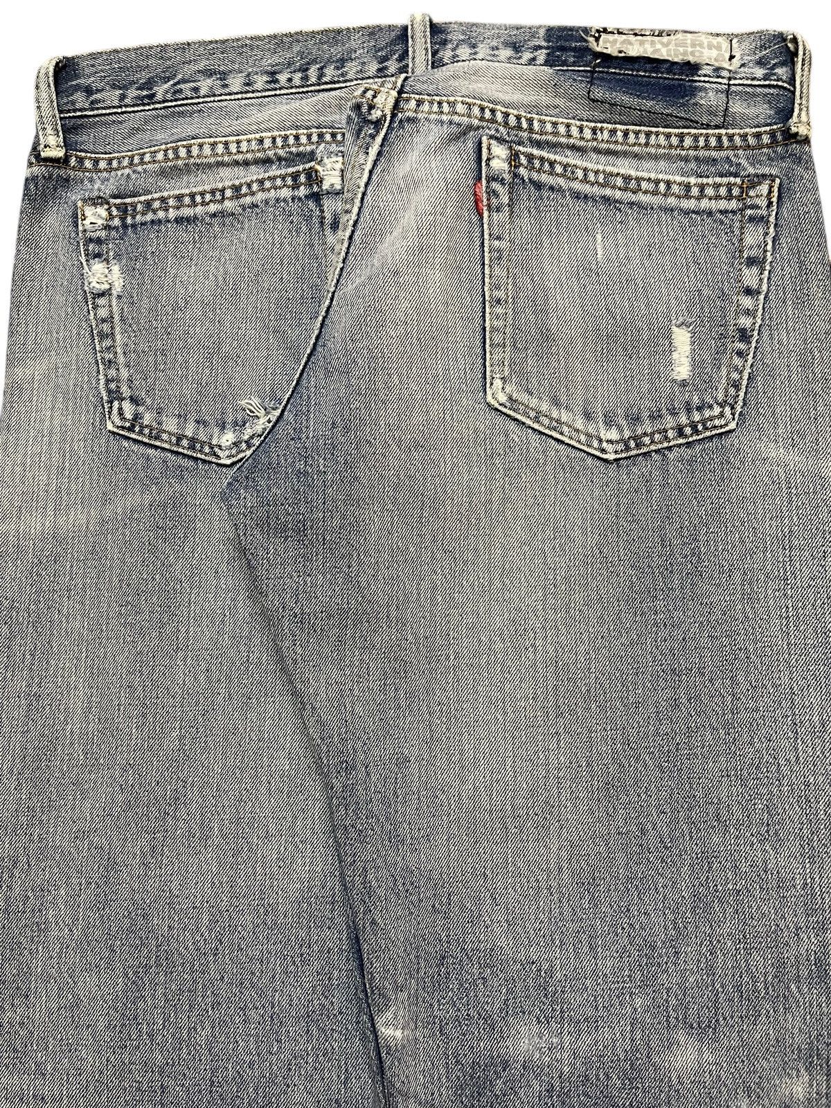 Kapital Vintage Japanese Brand Blue Faded Wash Distressed Jeans Size US 30 / EU 46 - 6 Thumbnail