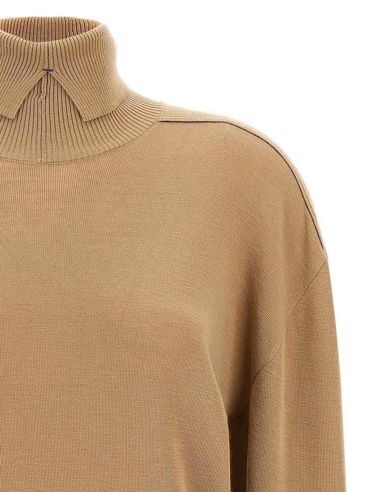 Burberry o1w1db10426 Turtleneck Sweater in Beige Size M / US 6-8 / IT 42-44 - 3 Thumbnail