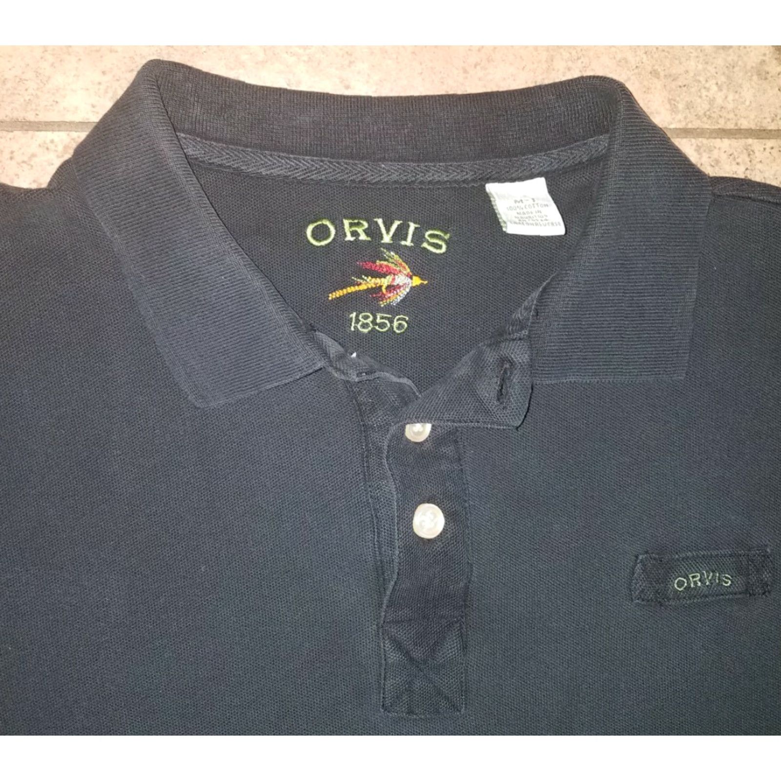 Orvis Orvis Golf Polo Shirt Men's M Short Sleeve Black 1856 Vintage Size US M / EU 48-50 / 2 - 2 Thumbnail