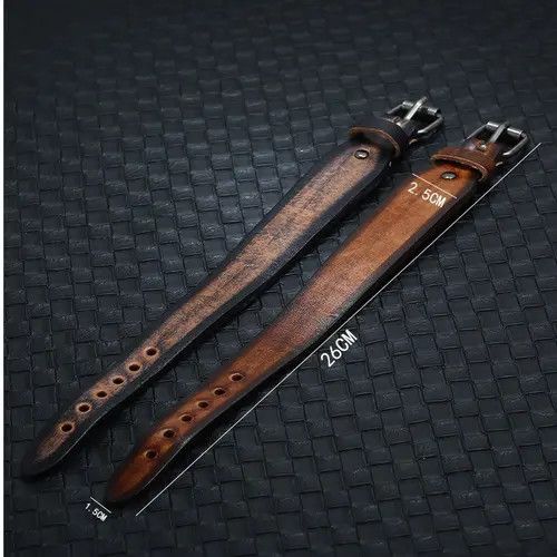 Japanese Brand Vintage leather bracelet Size ONE SIZE - 5 Thumbnail