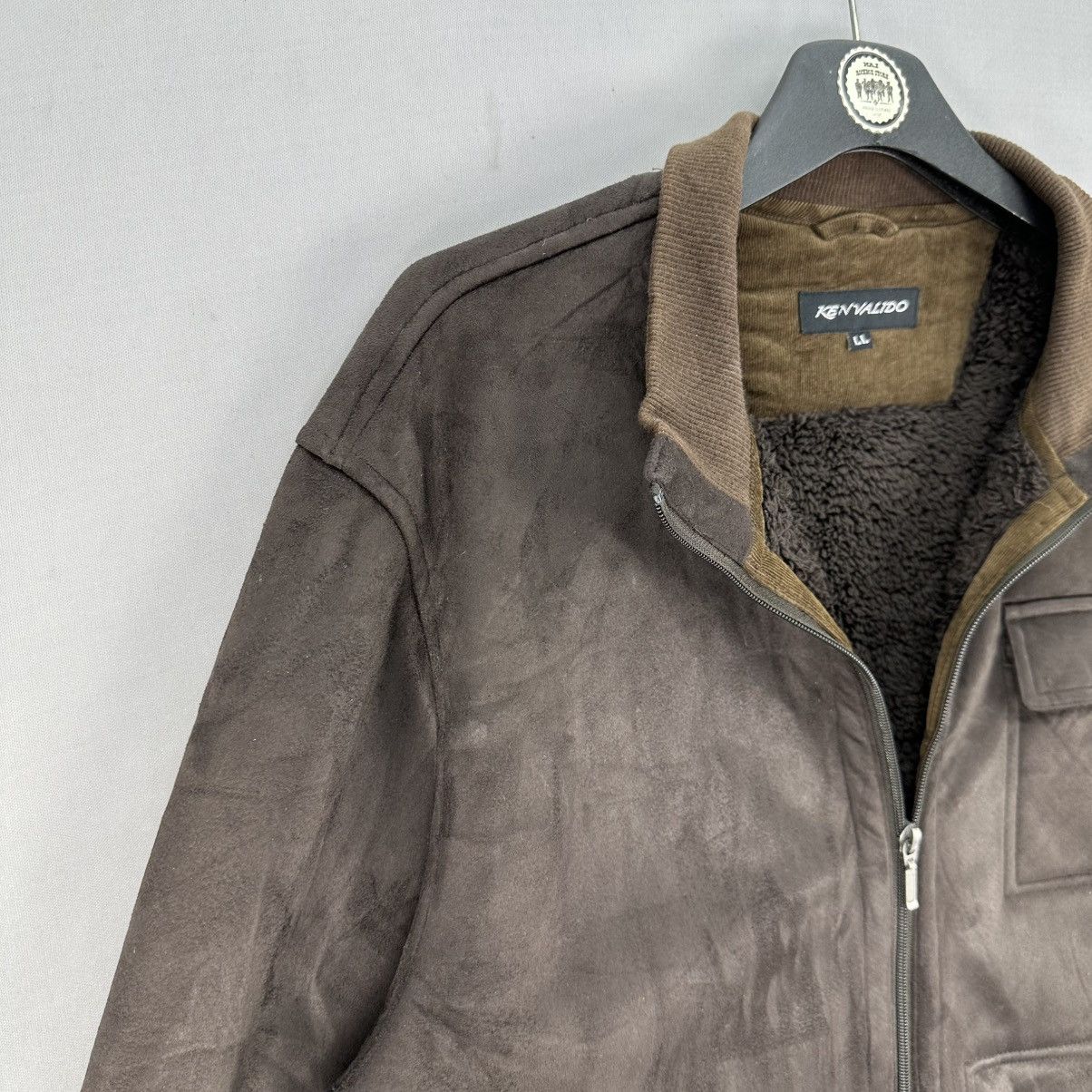 Japanese Brand Vintage 90's Moleskin Sherpa Lining Jacket by Ken Valido Size US M / EU 48-50 / 2 - 2 Thumbnail