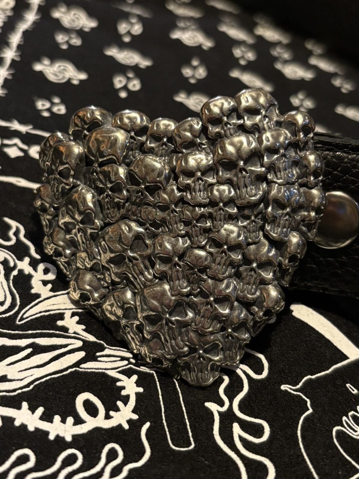Warren Lotas Heart Skull *SS Belt Buckle Size ONE SIZE - 2 Thumbnail