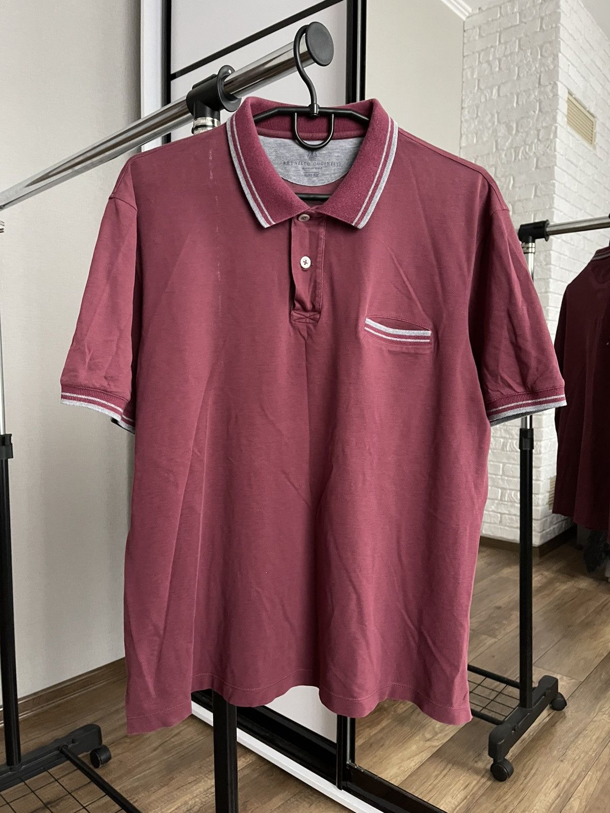 Brunello Cucinelli Brunello Cucinelli Polo T-Shirt Tee Italy Size US XL / EU 56 / 4 - 3 Thumbnail