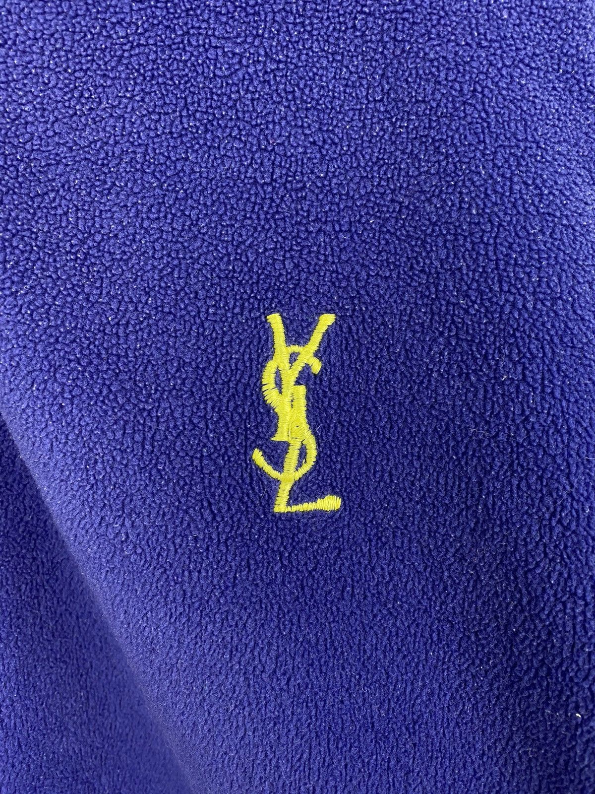 Vintage YSL Yves Saint Laurent Zip Fleece Sweatshirt