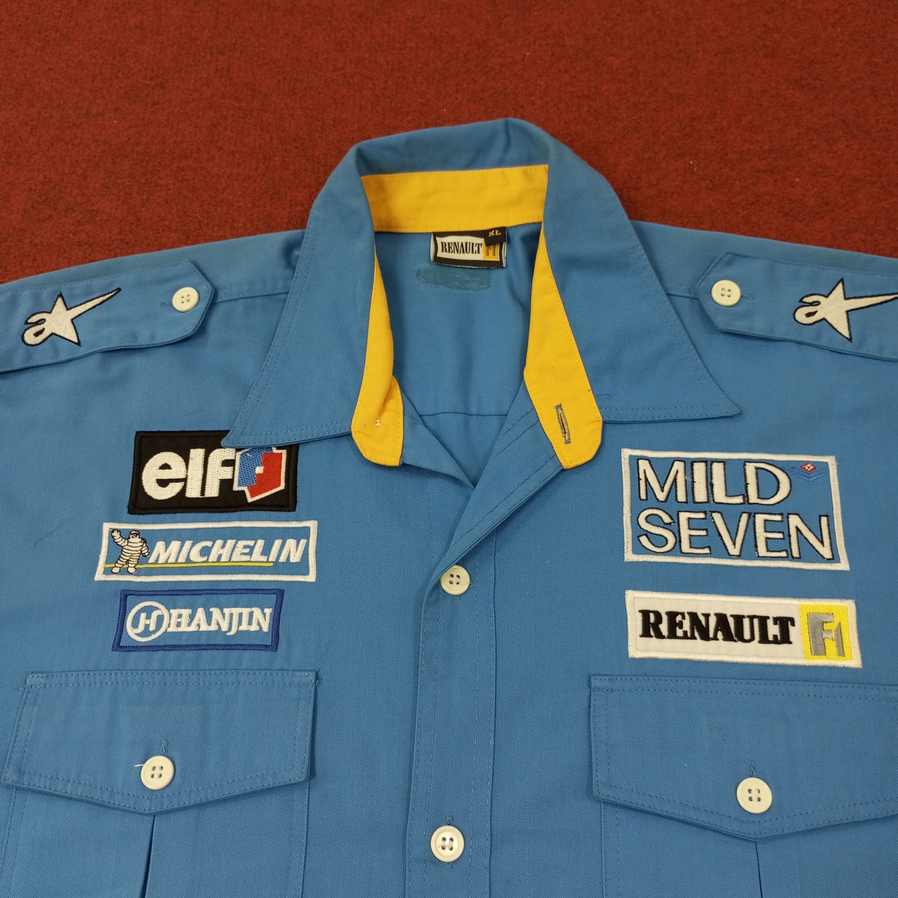 Vintage Renault F1 Mild Seven Magneti Marelli Work Shirt c239n75 Size US XL / EU 56 / 4 - 3 Thumbnail