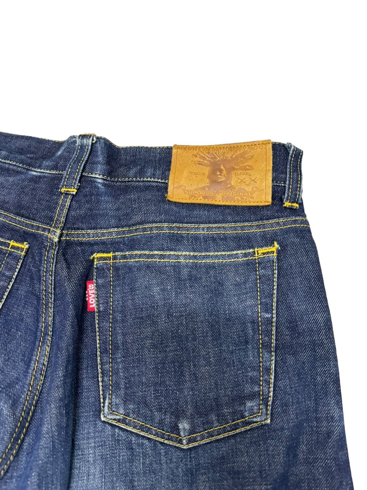 Japanese Brand × Vintage FLARE OZONE COMMUNITY FLOWER EMBROIDERY DENIM JEANS Size US 27 - 13 Thumbnail