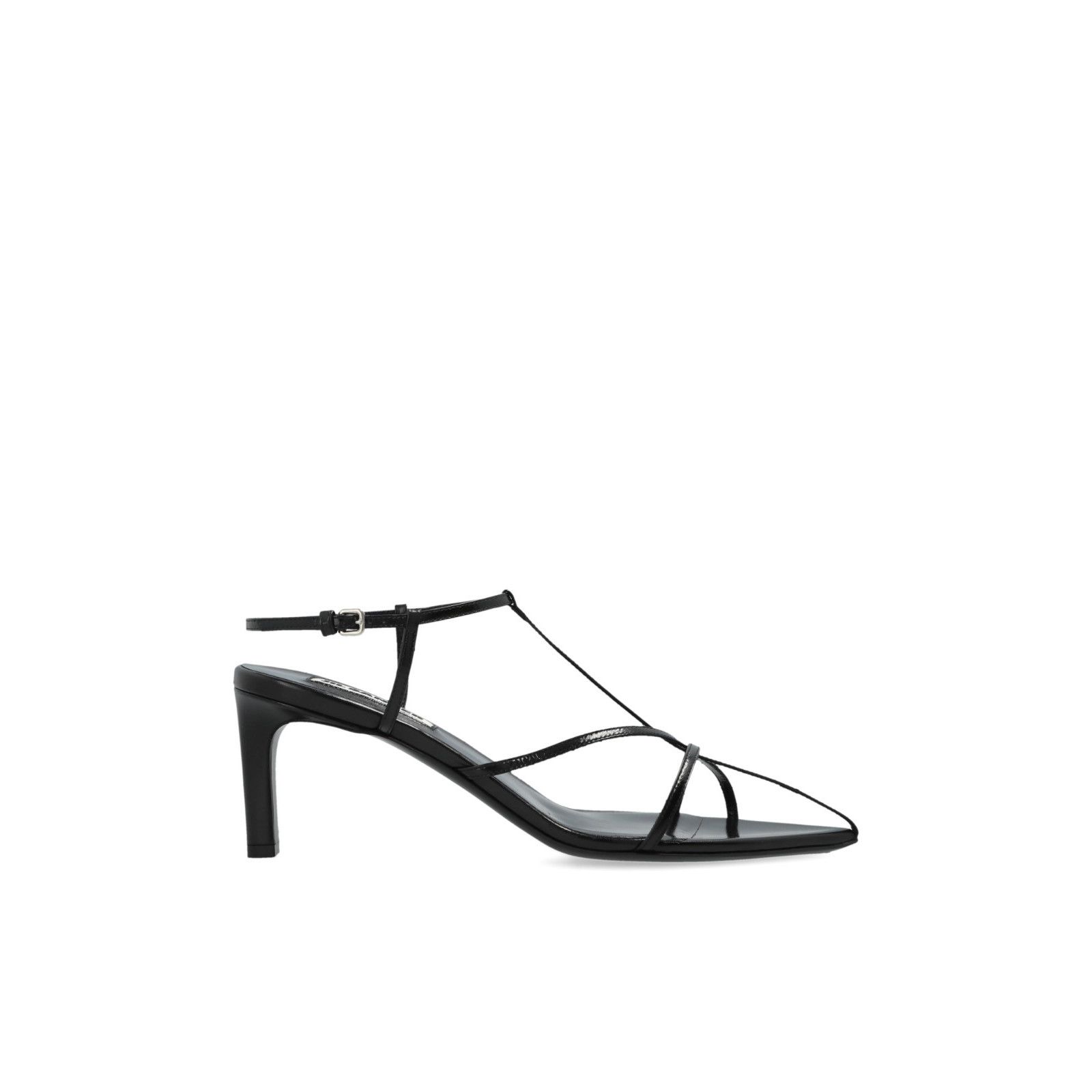 Jil Sander JIL SANDER Black Leather Heeled Sandals New & Authentic (Wom Size US 8 / IT 38 - 1 Thumbnail