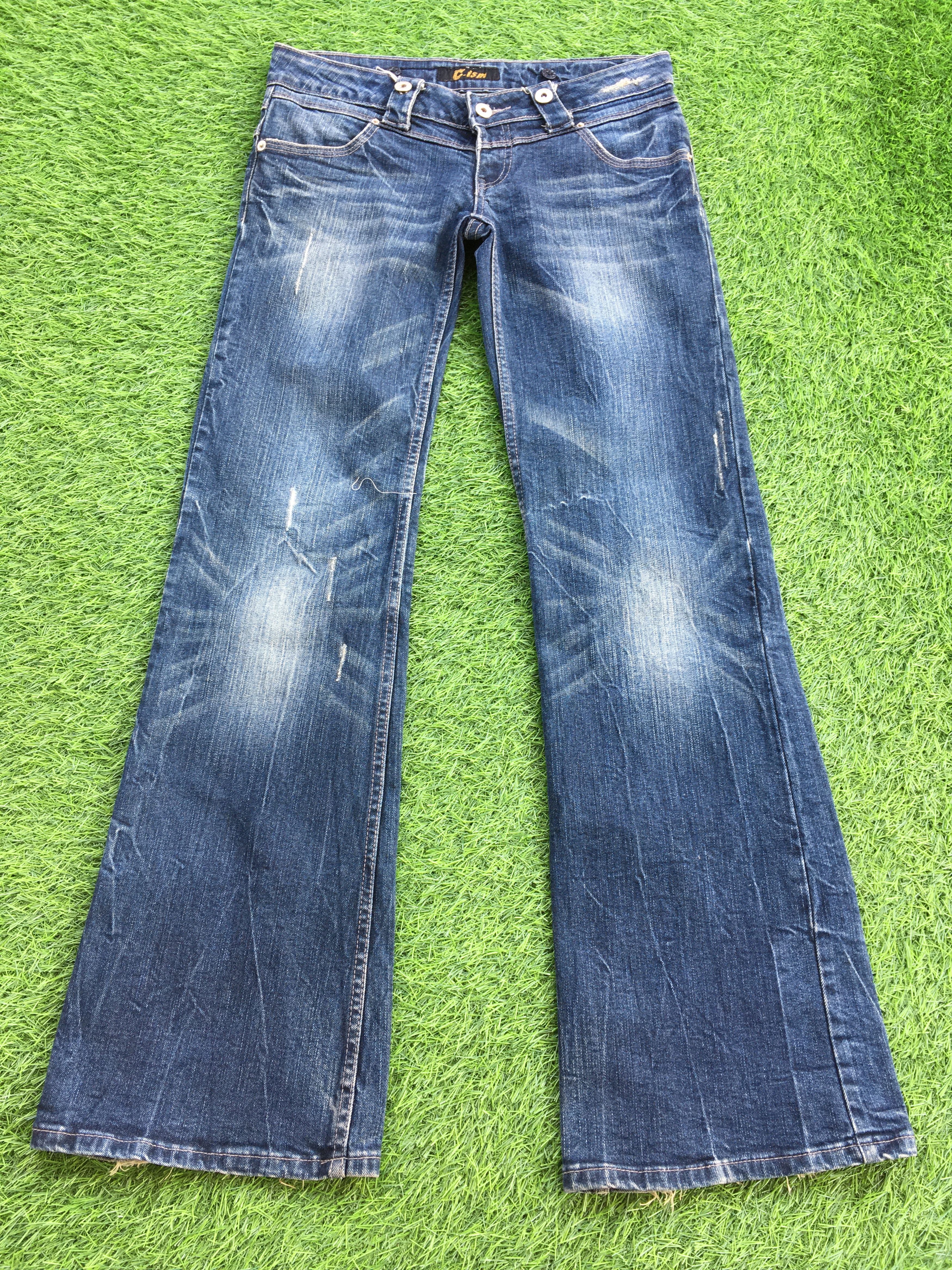 Japanese Brand Low Rise Distressed Flare Jeans D-1187 Size US 29 - 1 Thumbnail