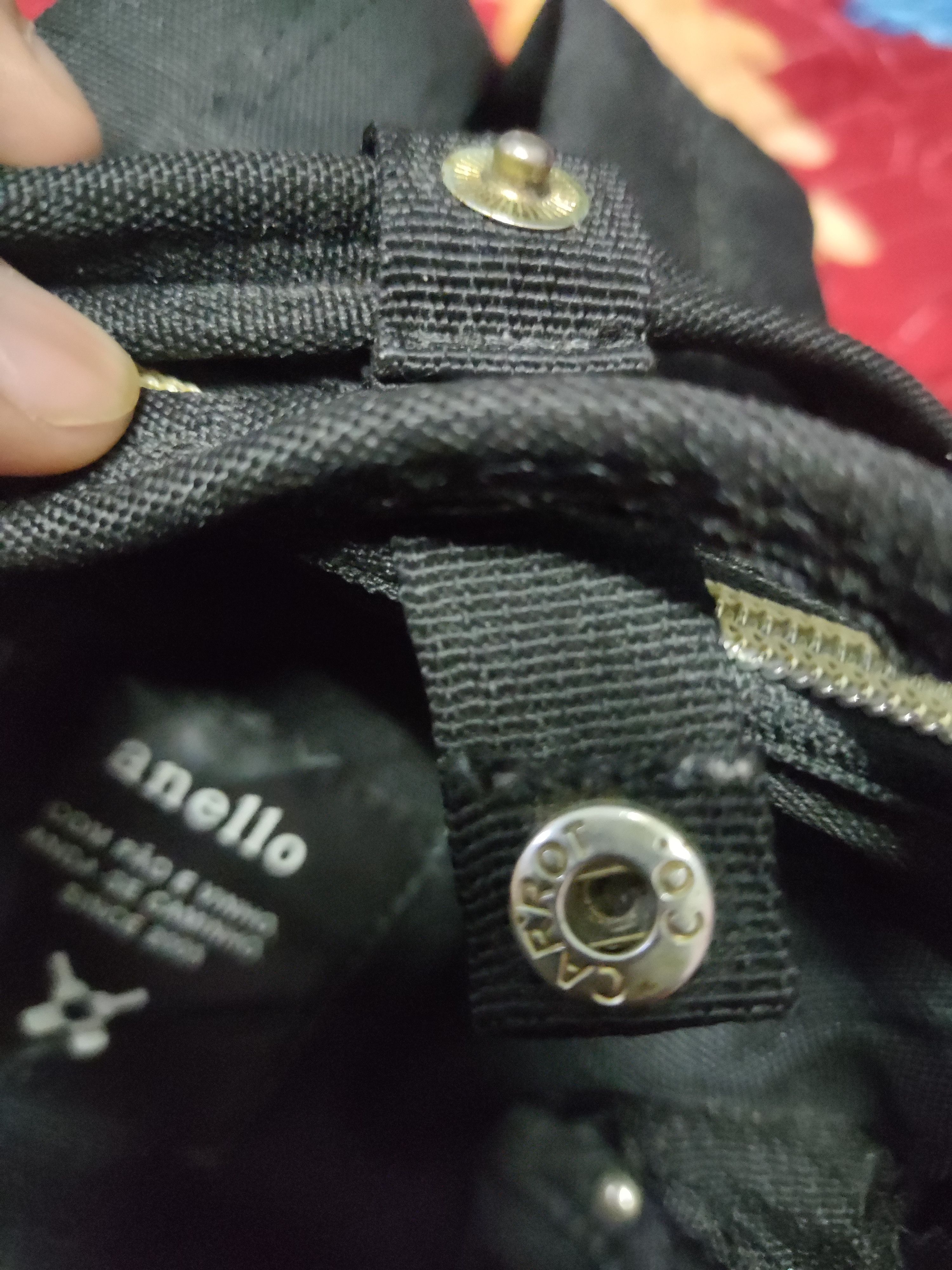 Japanese Brand Anello Black Canvas Backpack w Gold Hardware Size ONE SIZE - 6 Thumbnail