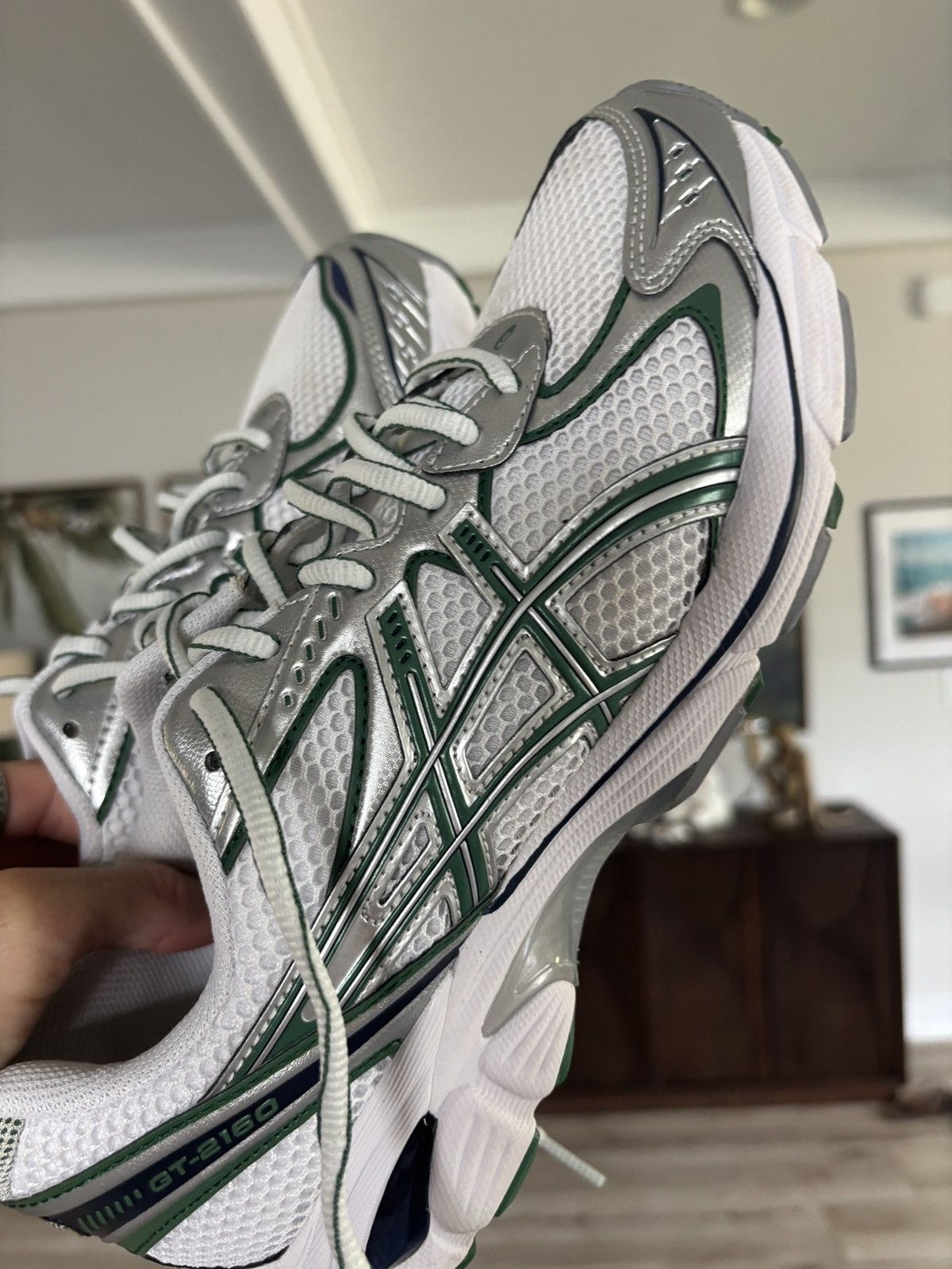 Asics ASICS GREEN SILVER SNEAKER GEL 2160 Size US 8.5 / EU 41-42 - 7 Thumbnail