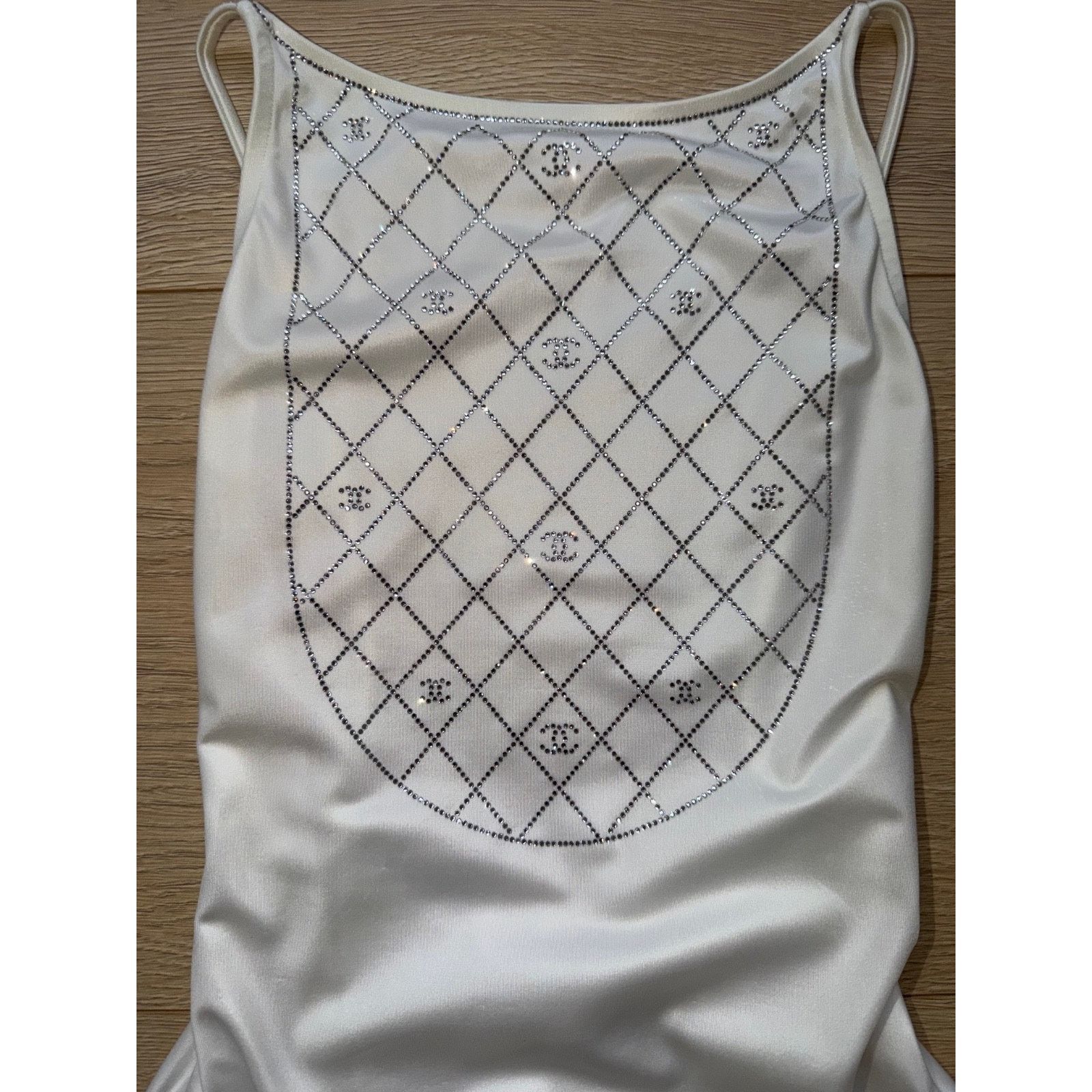 Chanel Logo One Piece Swimsuit Runway Bathingsuit 34 Size XXS / US 00 / IT 34 - 3 Thumbnail