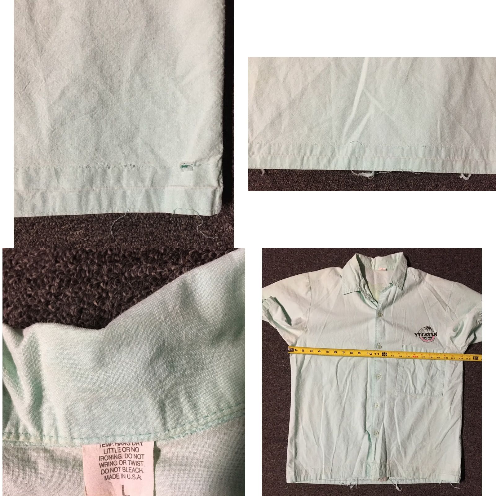 Vintage VINTAGE Quintana Roo Mexico Button Up Shirt L Green 90s Yucatan Liquor Stand Everyone’s Favorite Wet Spot Funny Beer Mens Shirt Size US L / EU 52-54 / 3 - 8 Thumbnail
