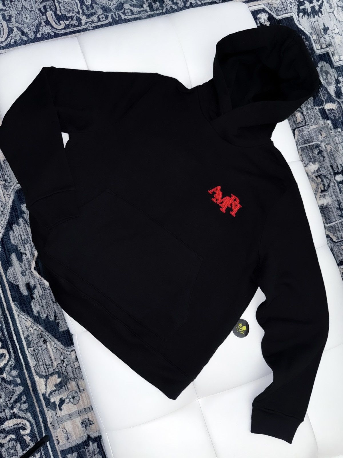 Amiri AMIRI staggered logo hoodie Size US XL / EU 56 / 4 - 1 Thumbnail