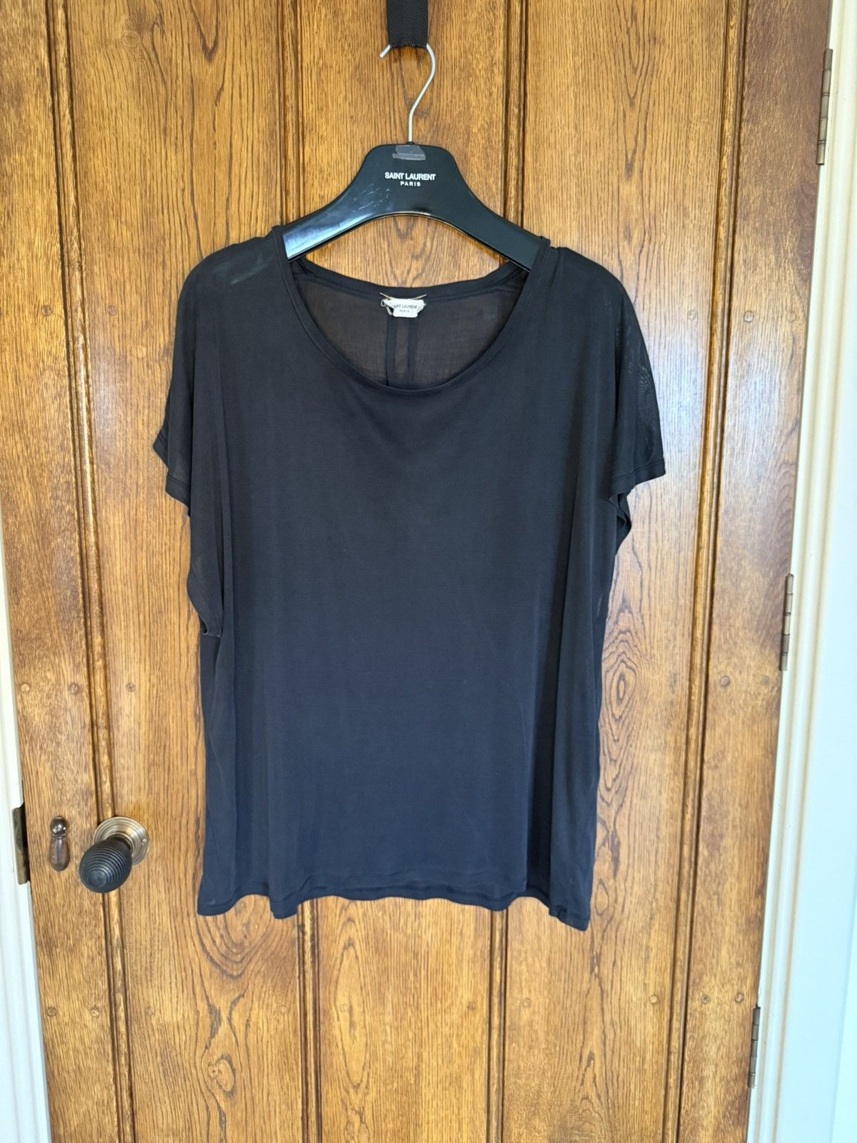Saint Laurent Paris FW13 Saint Laurent tank sleeveless silk t shirt vest Hedi L Size US L / EU 52-54 / 3 - 1 Thumbnail