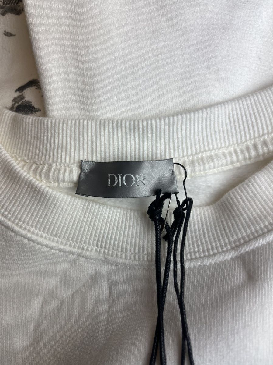 DIOR CACTUS JACK OVERSIZED SWEATSHIRT - WHITE/BROWN