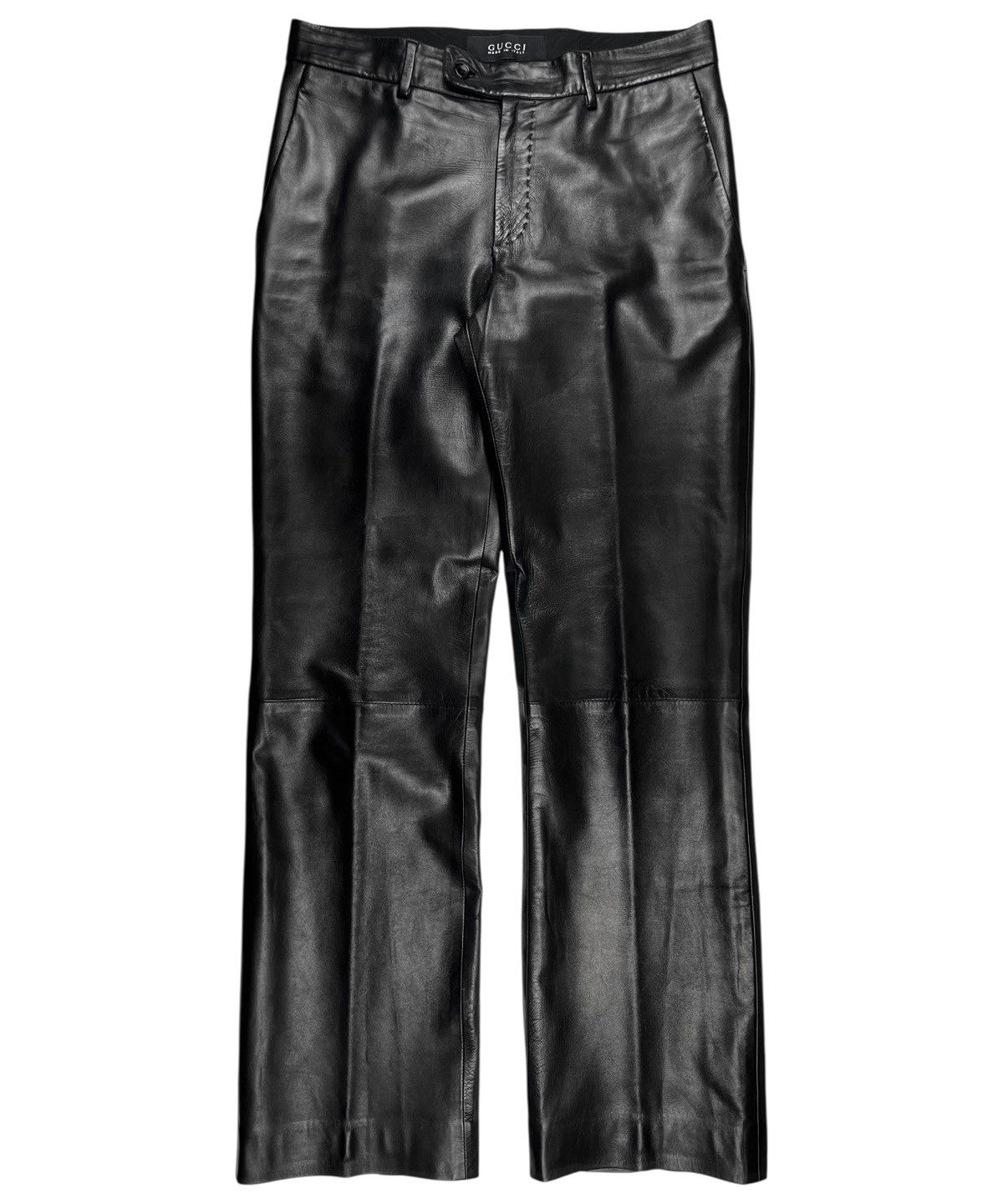 パンツ GUCCI by TOM FORD adjusted slacks GUCCI by TOM FORD 2001 XL Red Dragon Embroidered Silk Wide Leg