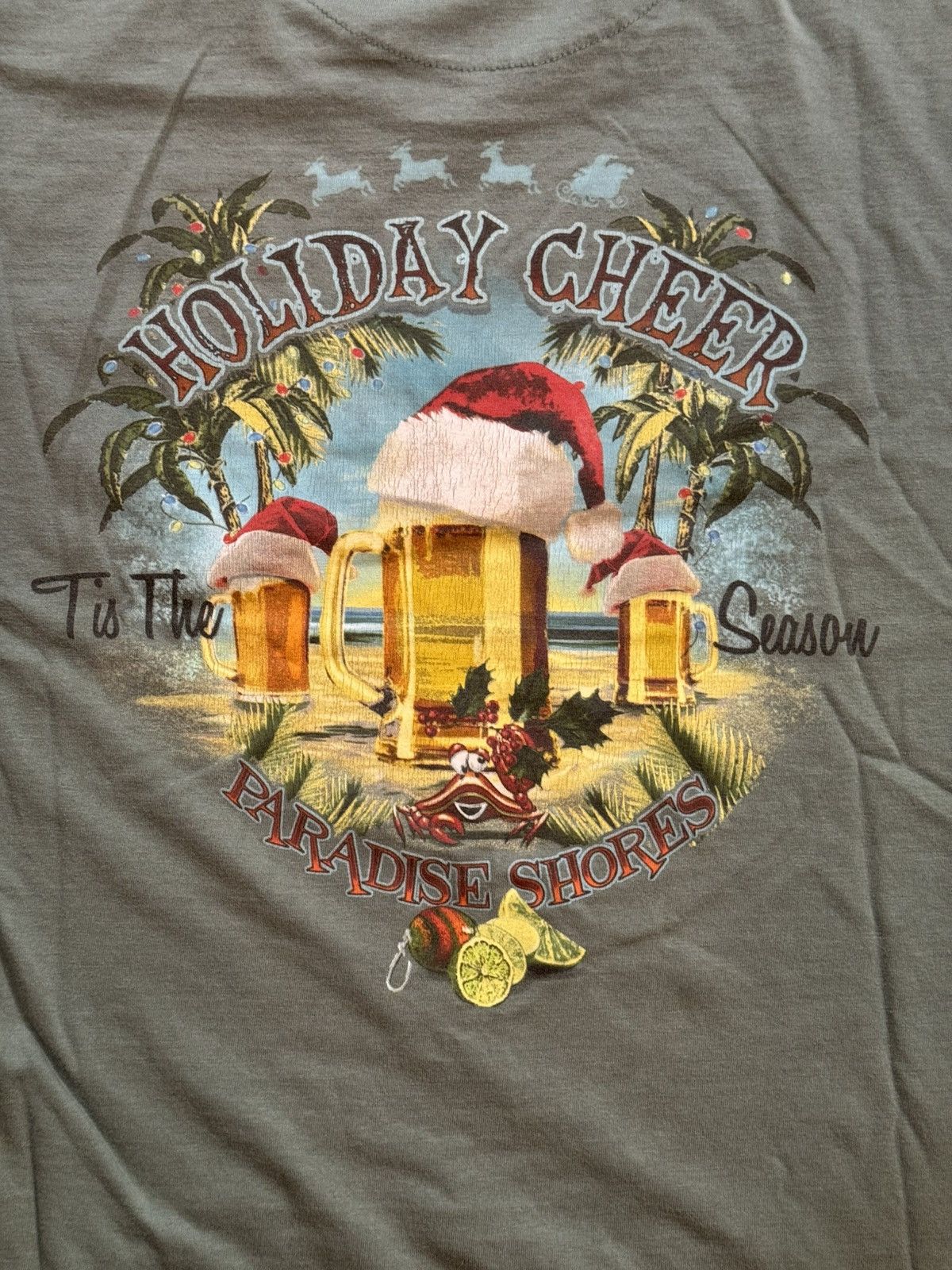 Paradise × Tommy Bahama × Vintage ‘Tis The Season (For Beers!) Hawaiian Xmas Party Vintage Tee Size US L / EU 52-54 / 3 - 1 Thumbnail