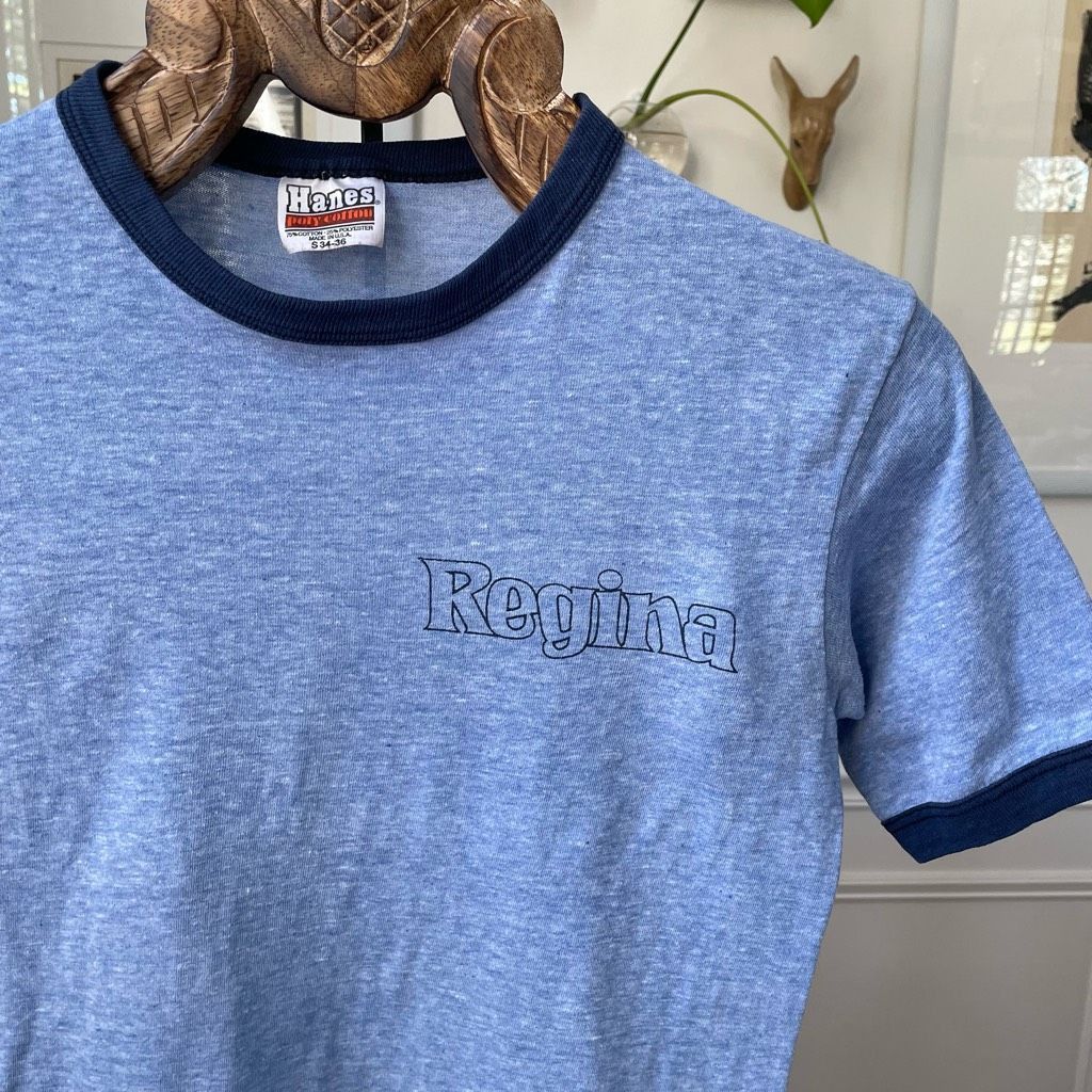 Vintage Vintage 70s Hanes Regina Ringer Retro Tshirt XS S Size XS / US 0-2 / IT 36-38 - 1 Thumbnail