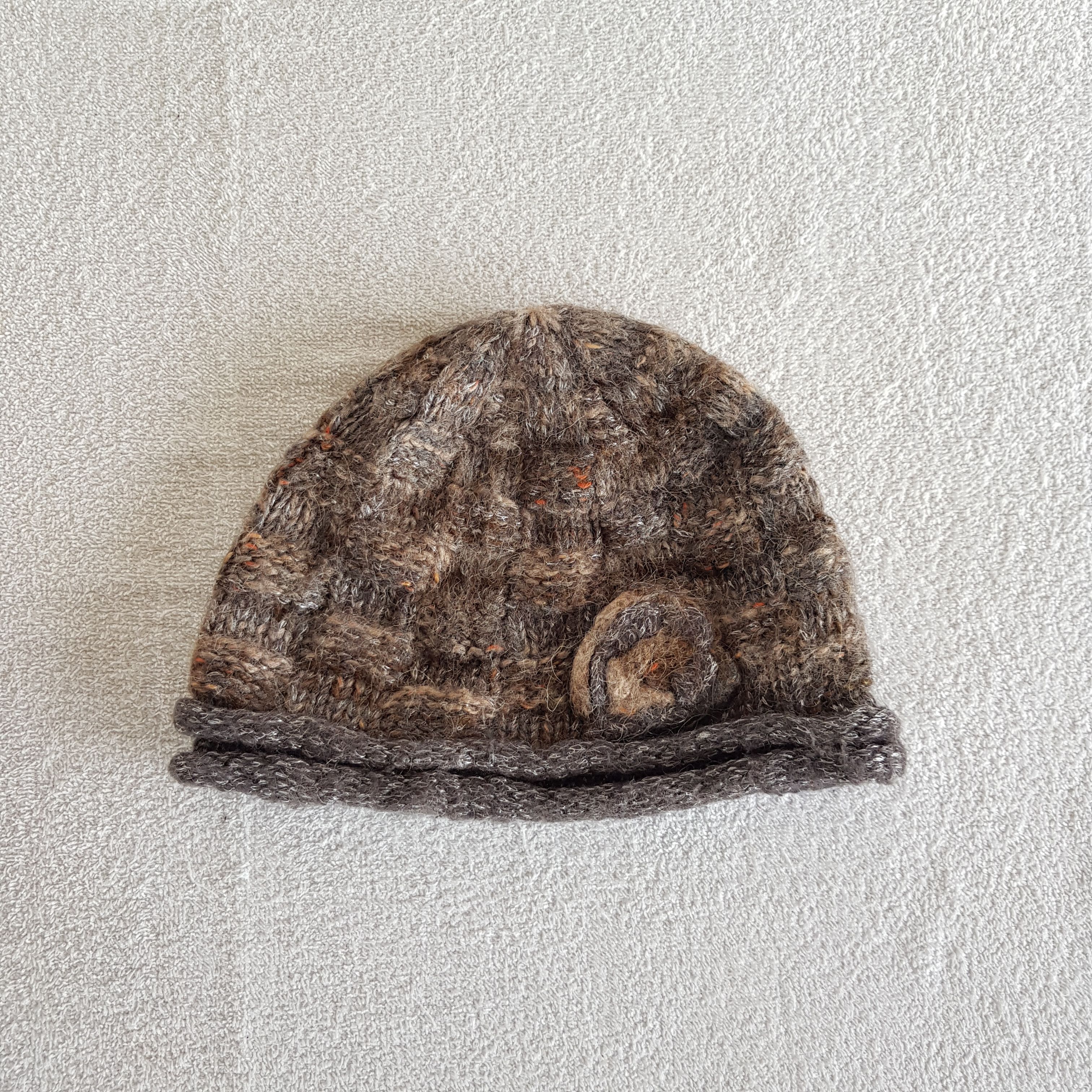 Homespun Knitwear × Japanese Brand Vintage Japanese Crochet Beanie Nice Design Winter Snow Caps Size ONE SIZE - 5 Thumbnail