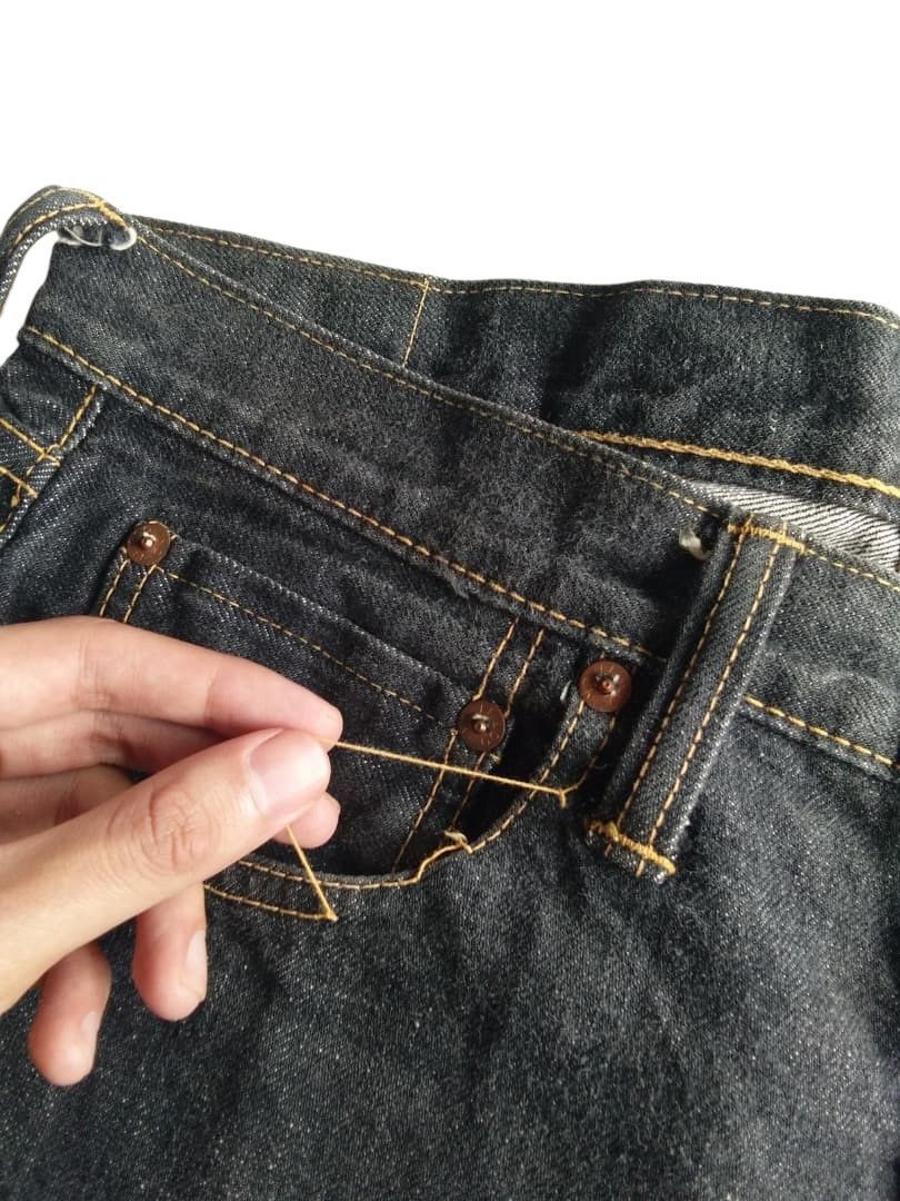 Kapital FAB FOUR 5109XX SELVEDGE SKULL BUTTON FLY RAW JAPANESE DENIM Size US 32 / EU 48 - 15 Thumbnail