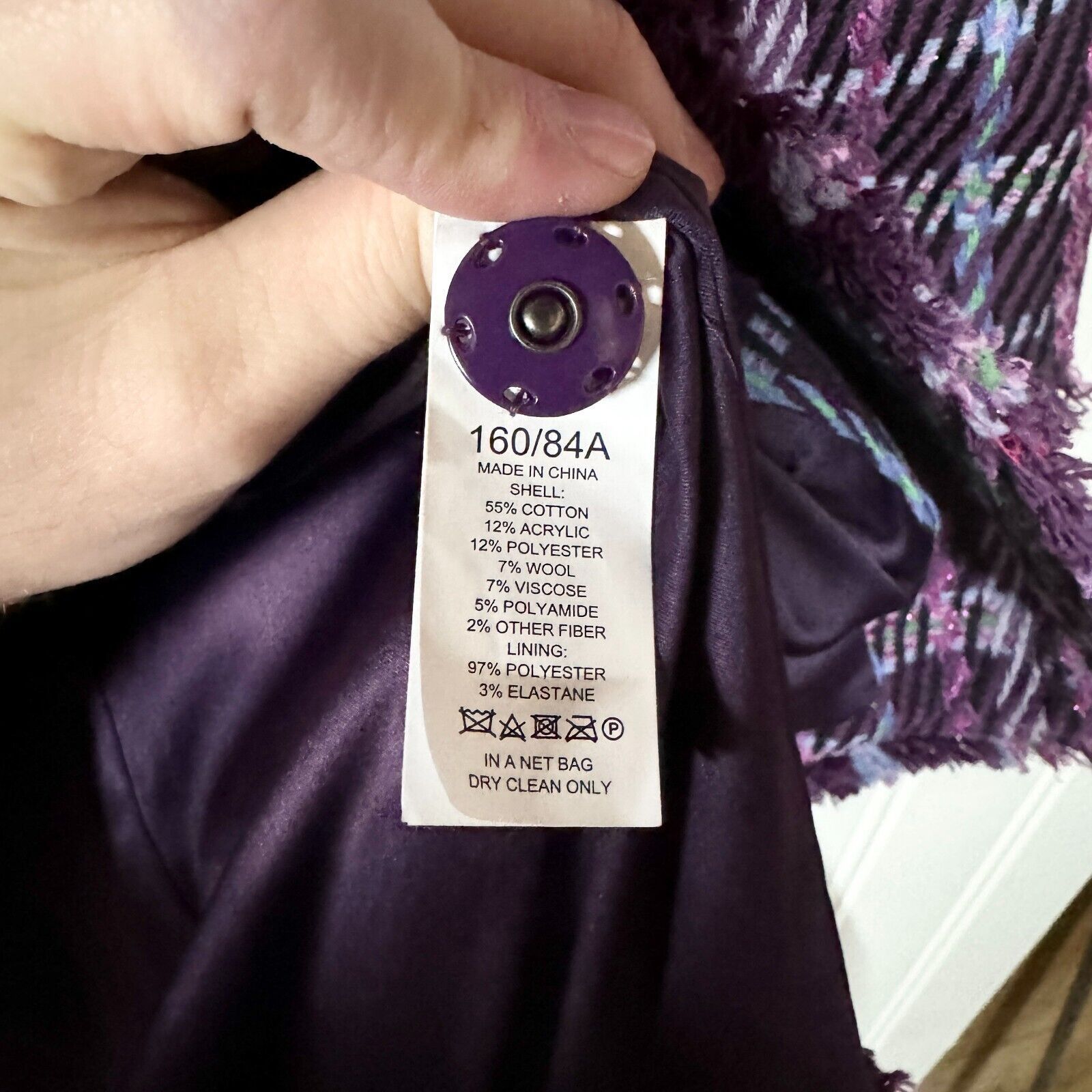 Kate Spade Kate Spade Coat Size 2 Plaid Button Down Tweed Overcoat Plum Size XS / US 0-2 / IT 36-38 - 7 Thumbnail