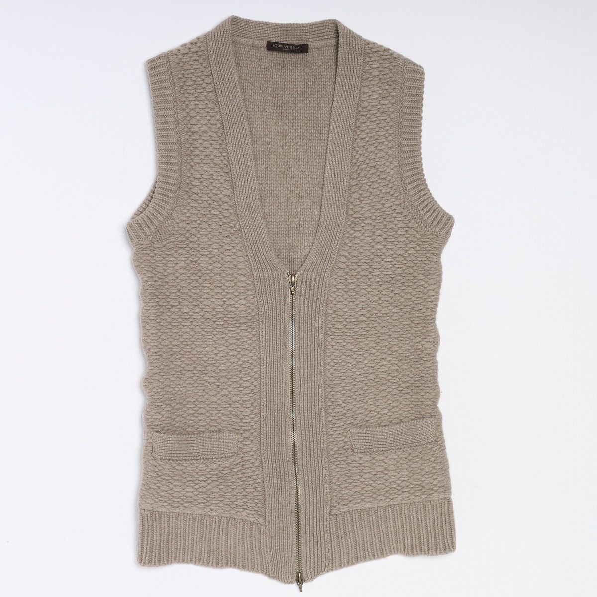 Louis Vuitton Louis Vuitton Wool Zip Tank Sweater Knit Cable Vest Size M / US 6-8 / IT 42-44 - 2 Thumbnail