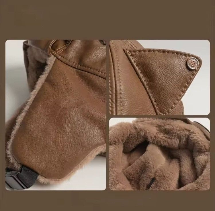 Other Y2K Aviator Bomber Hat – PU Leather Faux Fur Pilot Cap Size ONE SIZE - 15 Thumbnail