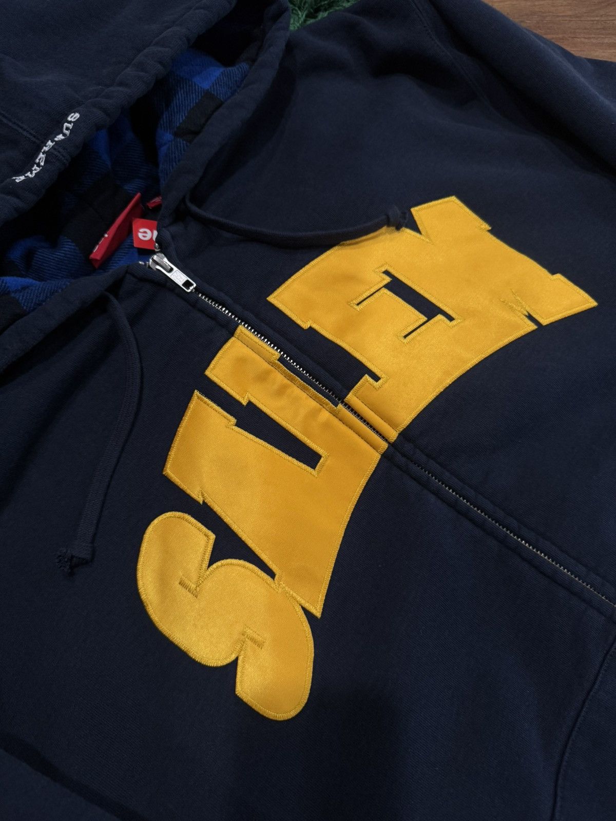 S4LEM × Supreme Supreme Salem Navy / Yellow Zip Up Size US L / EU 52-54 / 3 - 2 Thumbnail