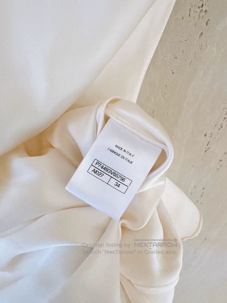 Chanel Chanel Pearly white silk dress Size XXS / US 00 / IT 34 - 9 Thumbnail