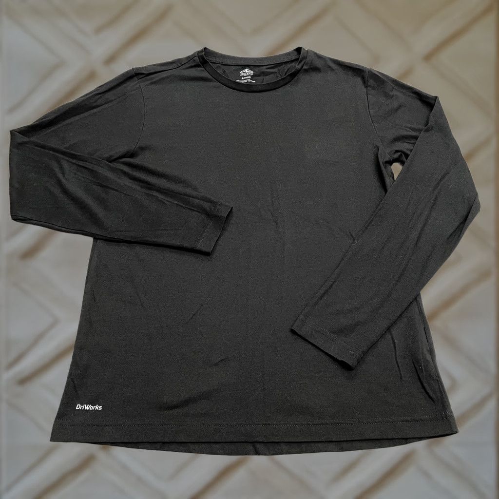 Athletic Works Athletic Works DriWorks T-Shirt Mens S Black Long Sleeve Crew Neck Tee Size US S / EU 44-46 / 1 - 1 Thumbnail