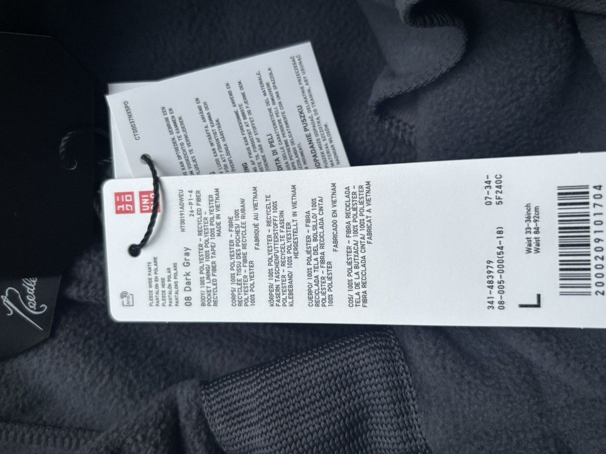 Needles Needles UNIQLO Fleece Sweat Pants Gray Large track bottoms Size US 33 - 4 Thumbnail