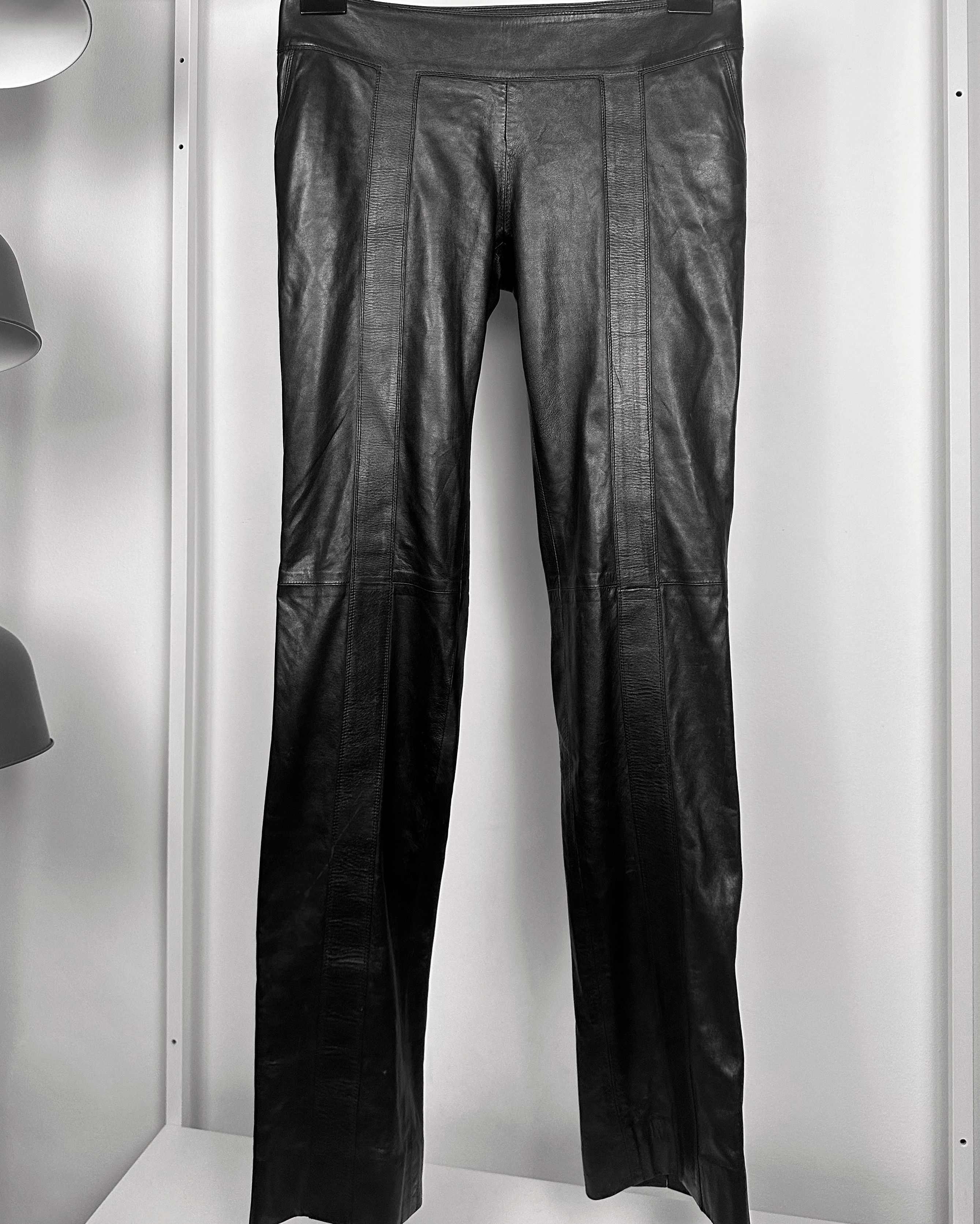 Gucci Gucci Leather Straight-Bootcut Transformer Biker Pants Size US 31 - 8 Thumbnail