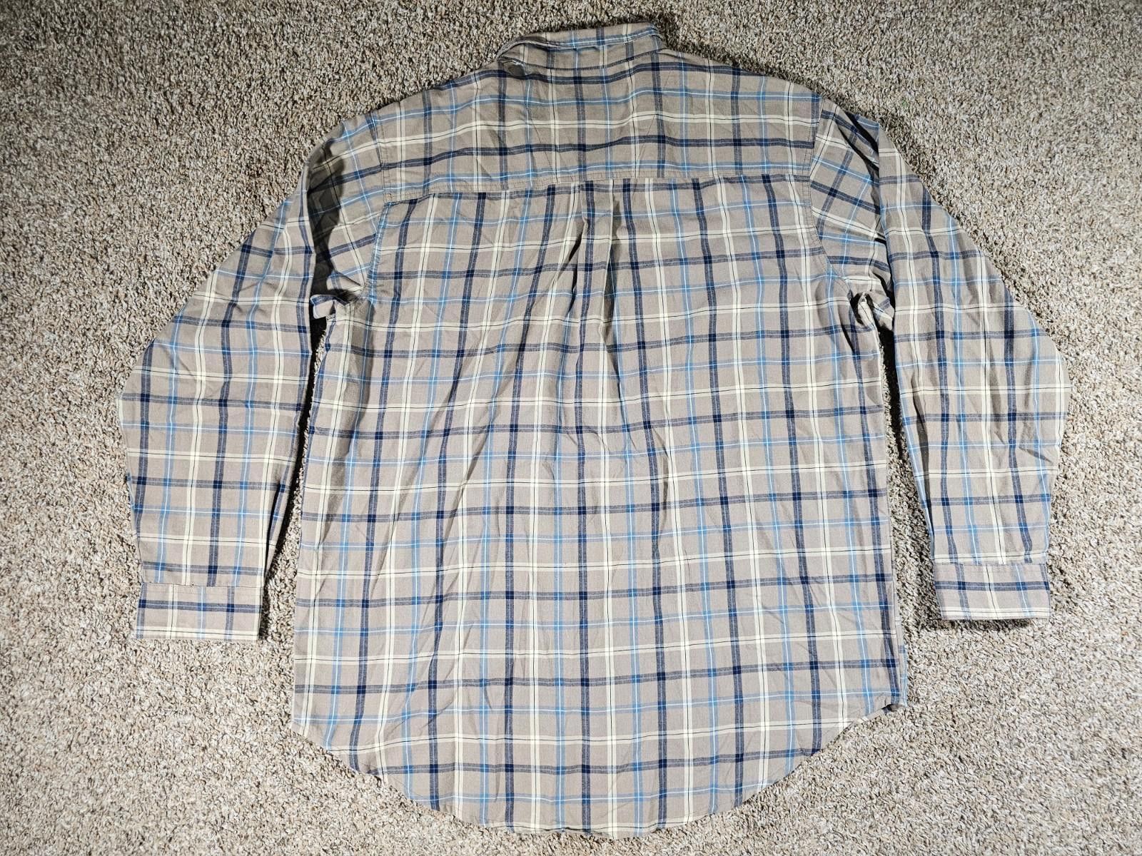 Wrangler Wrangler Shirt Men XL Blue Brown Plaid Button Up Rugged Wear Size US XL / EU 56 / 4 - 8 Thumbnail
