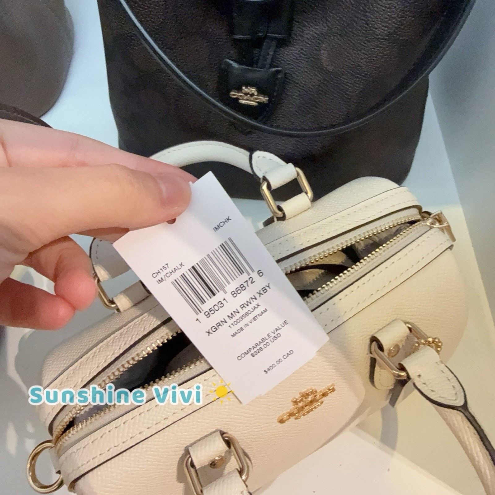 Coach NWT Coach Crossgrain Mini Rowan Crossbody CH157 Chalk Size ONE SIZE - 4 Thumbnail