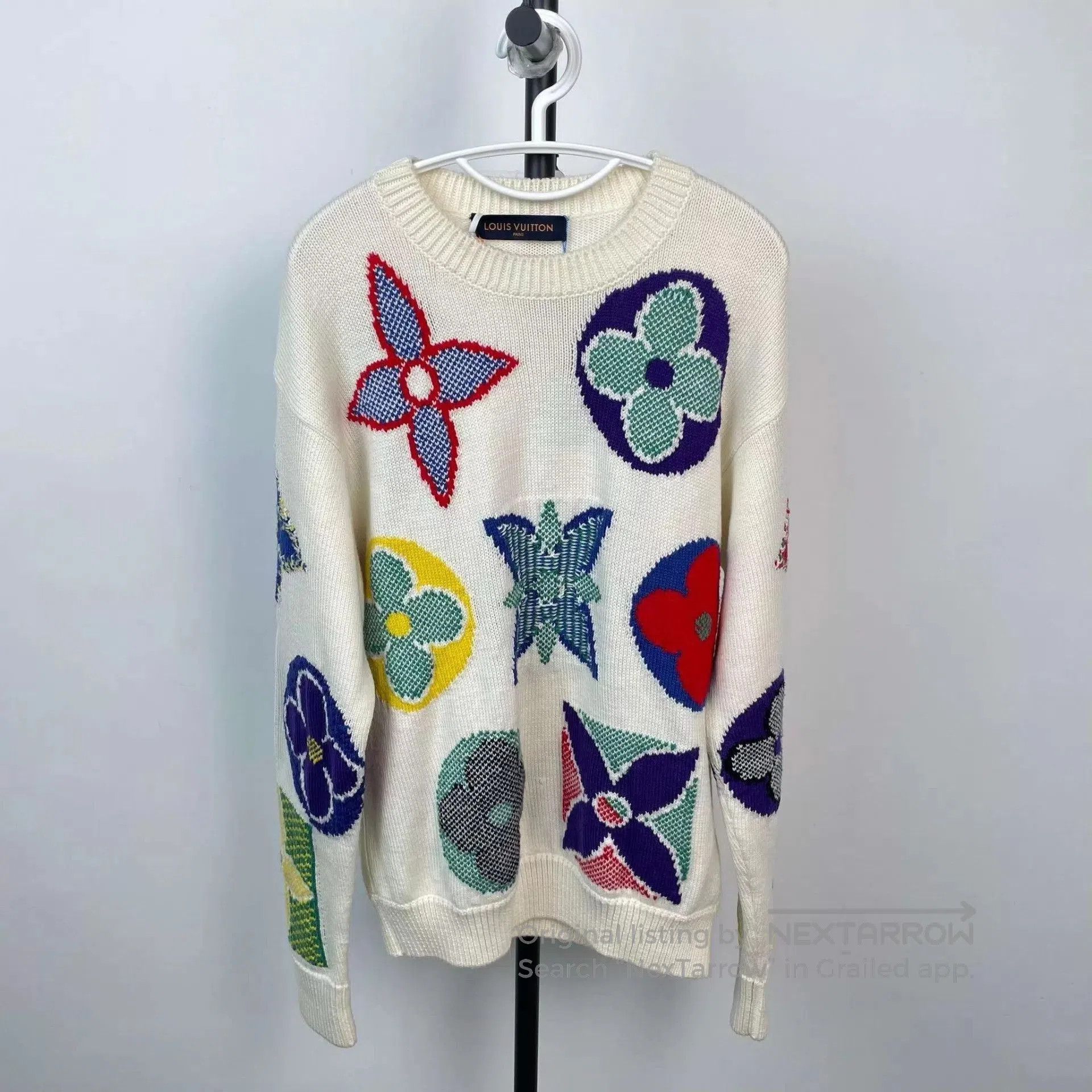 Louis Vuitton Multi-Color Floral Pattern Long Sleeve Sweater. Size US S / EU 44-46 / 1 - 1 Thumbnail