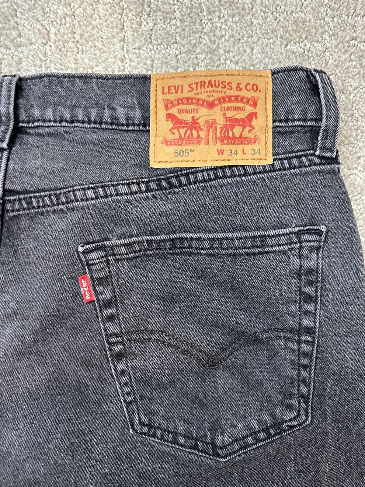 Levi's Levi’s 505 34x34 Black Wash Size US 34 / EU 50 - 3 Thumbnail
