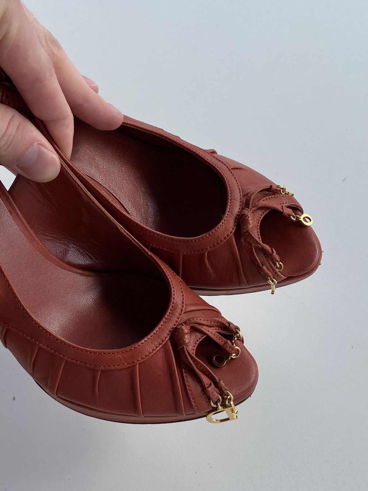 Christian Dior Monsieur Christian Dior vintage Heels brown patent leather Size US 6 / IT 36 - 23 Thumbnail