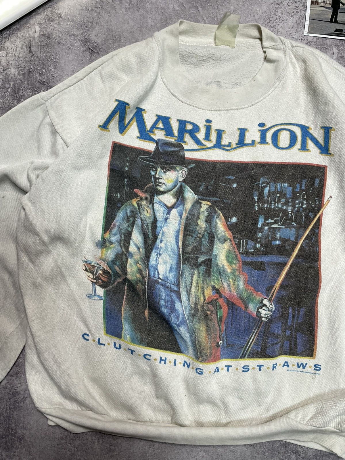 Band Tees 1987 Vintage Marillion Clutching Straws Tour Tee Archive Size US S / EU 44-46 / 1 - 3 Thumbnail