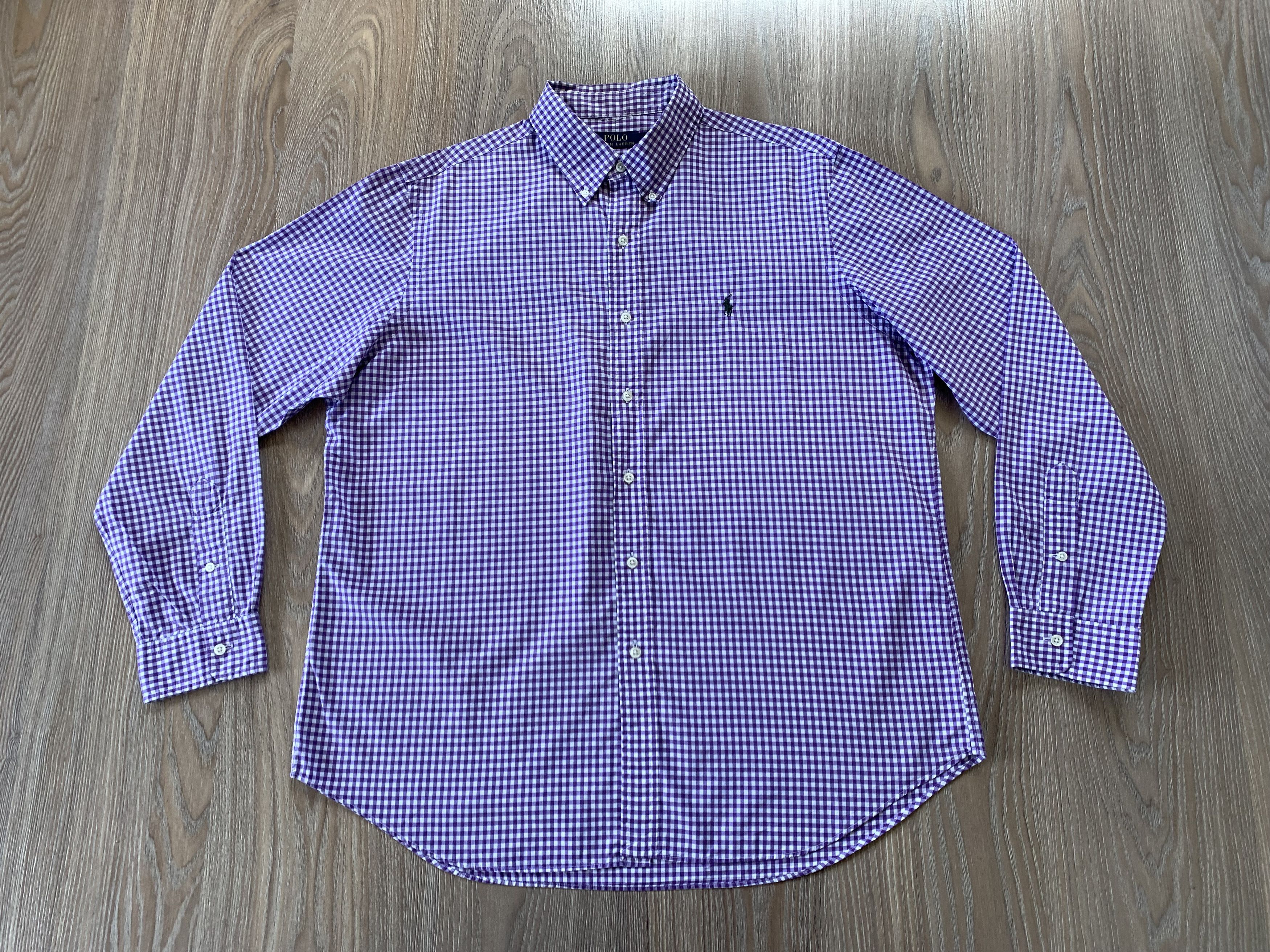 Designer × Polo Ralph Lauren × Ralph Lauren Polo Ralph Lauren Cotton Plate Shirt Size US XL / EU 56 / 4 - 2 Thumbnail