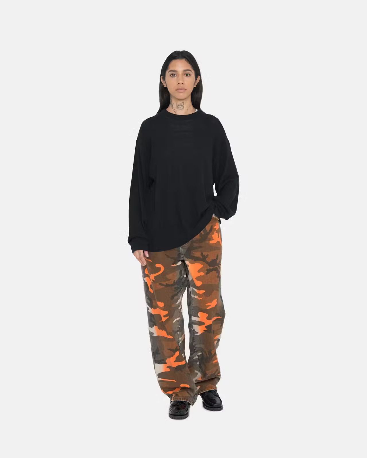 Stussy Spray Dye Big Ol' Jeans 'Orange Camo' Size US 28 / EU 44 - 5 Thumbnail