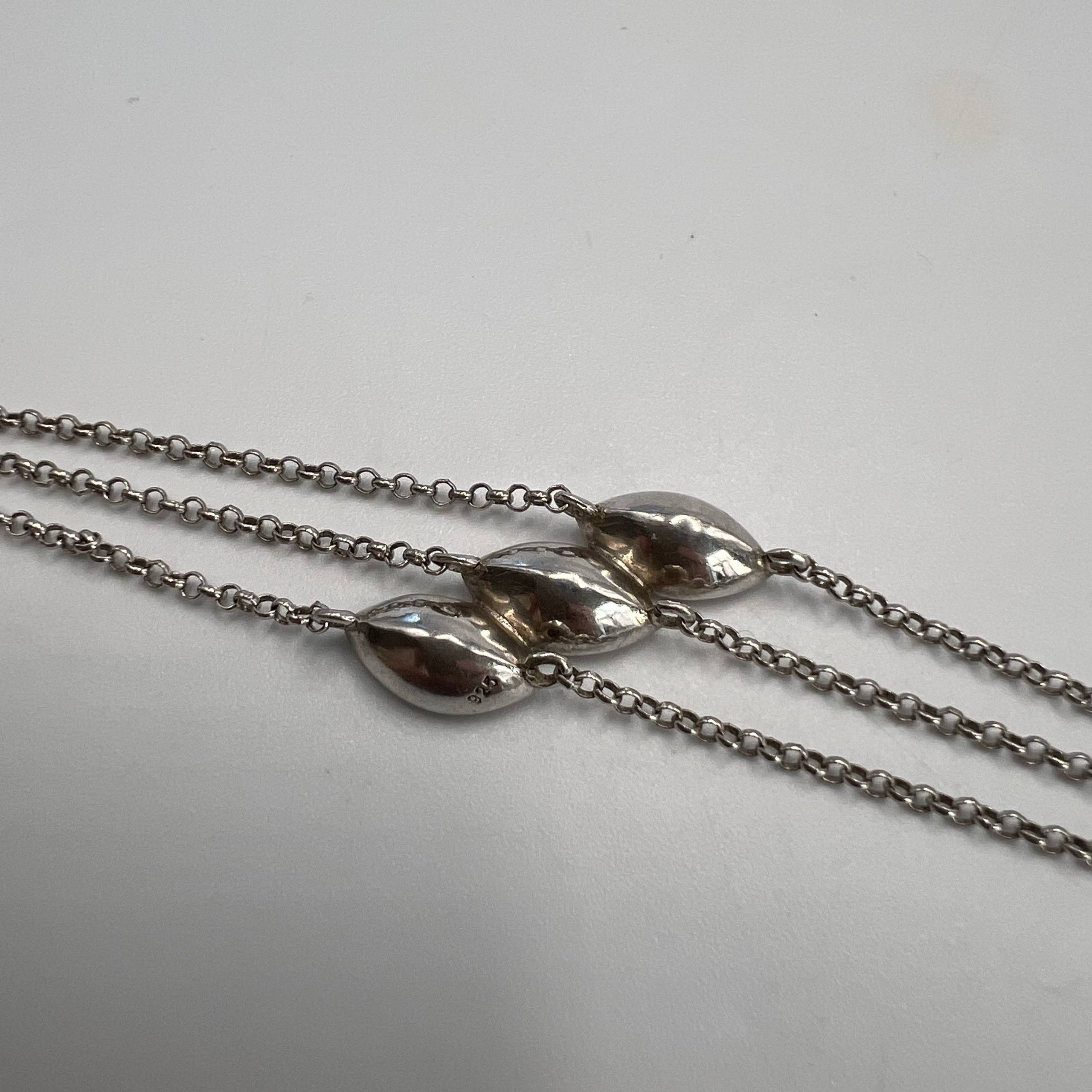 Sterling Silver Vintage Bracelet Sterling Silver 925 Marked Jewelry 5.53g Size ONE SIZE - 2 Thumbnail