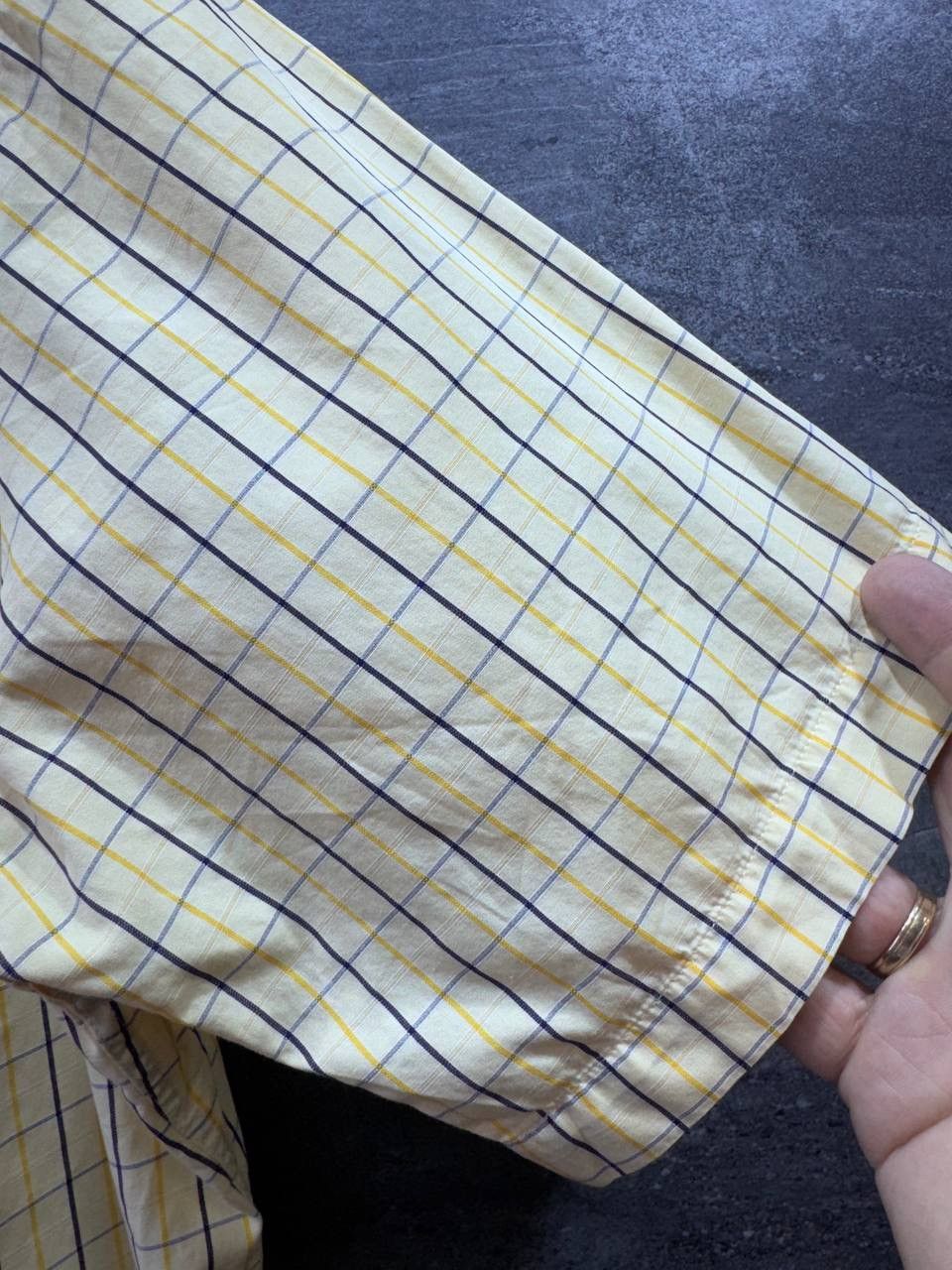 Yves Saint Laurent Vintage Yves Saint Laurent YSL Mens Short Sleeve Shirt Plaid Size US L / EU 52-54 / 3 - 15 Thumbnail