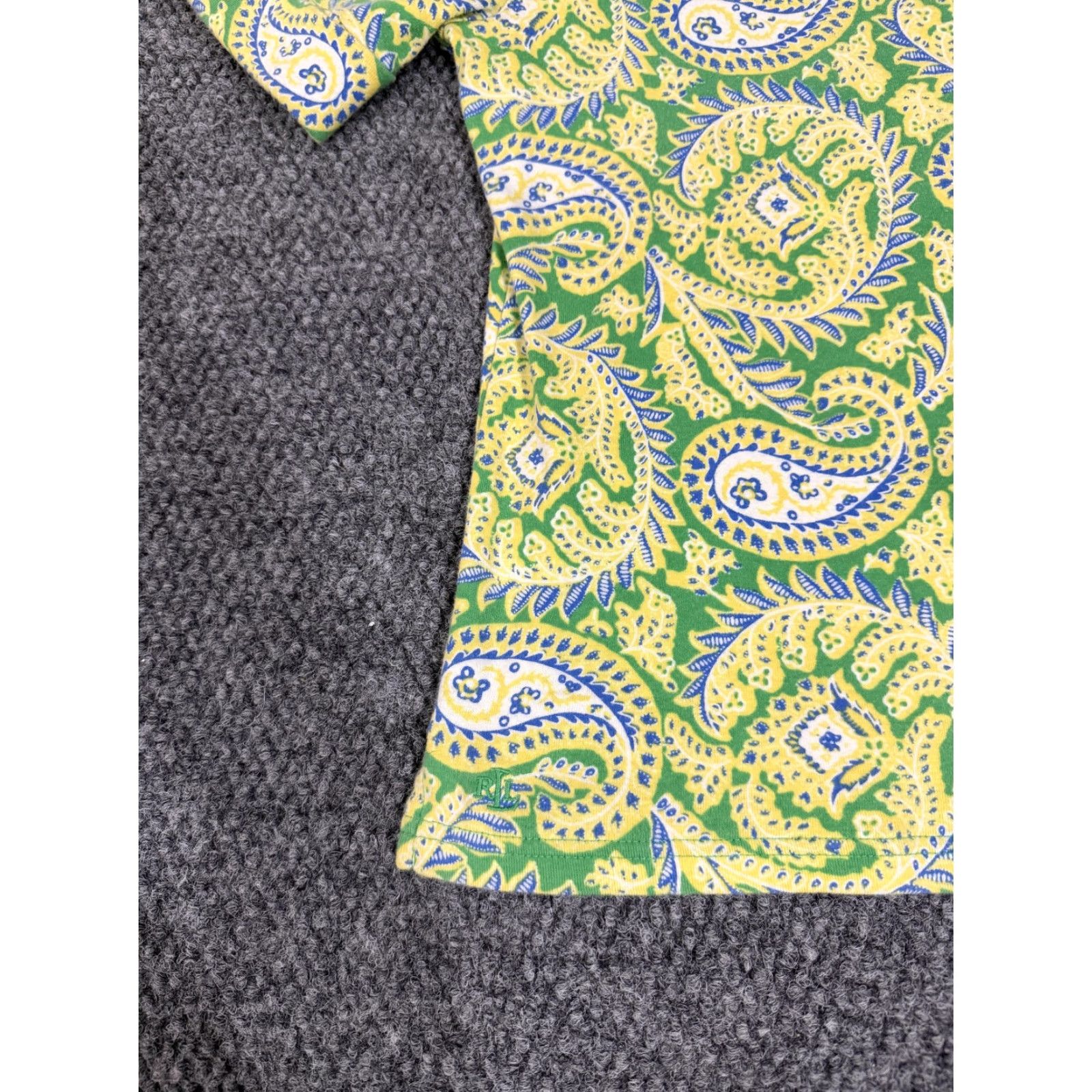 Ralph Lauren Lauren Ralph Lauren Shirt PM Green Paisley Crew Neck Short Sleeve Top Womens Size M / US 6-8 / IT 42-44 - 5 Thumbnail