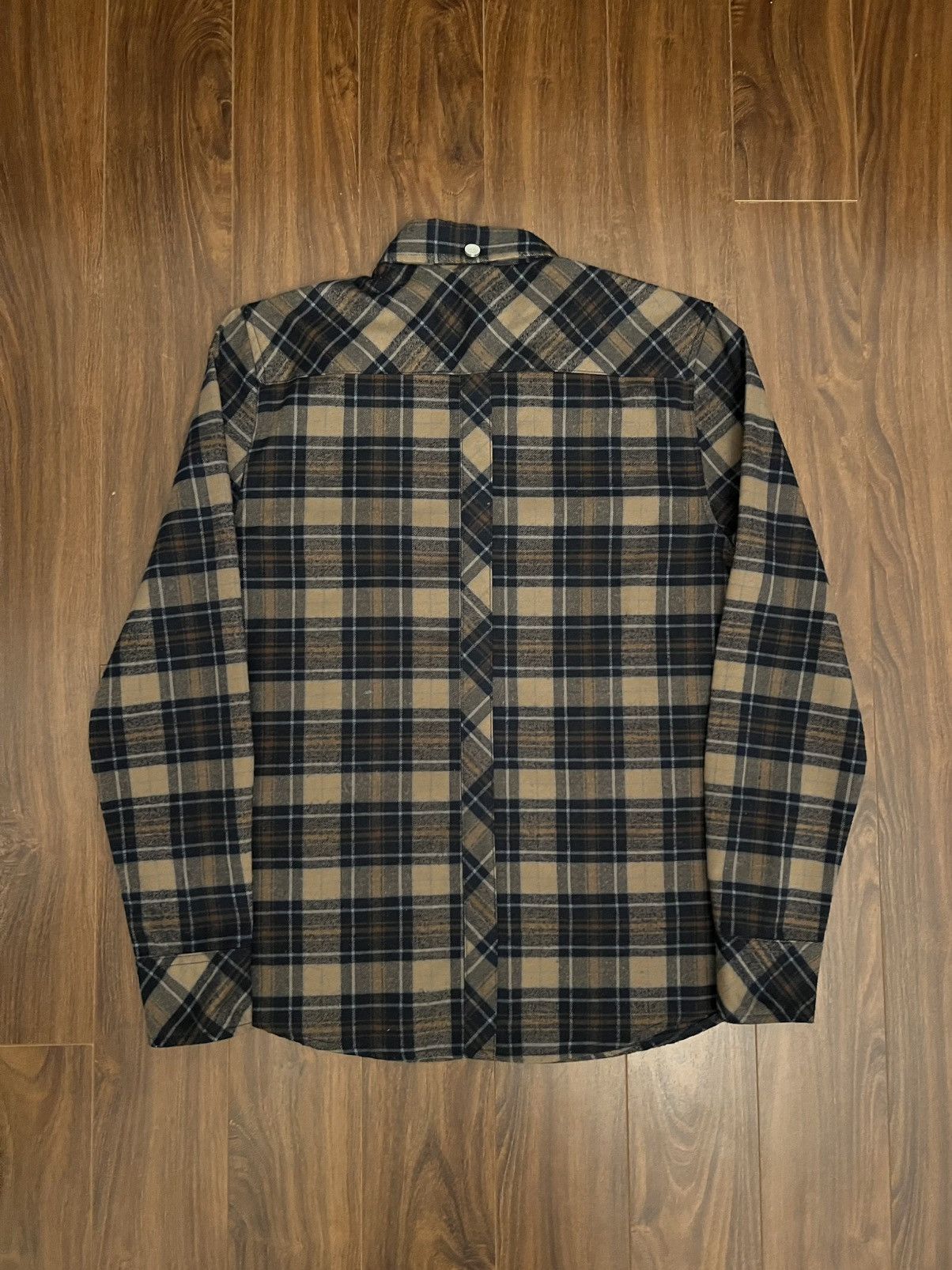 Japanese Brand Moonage Devilment Button Up Flannel Shirt in Brown Mix Size US S / EU 44-46 / 1 - 2 Thumbnail